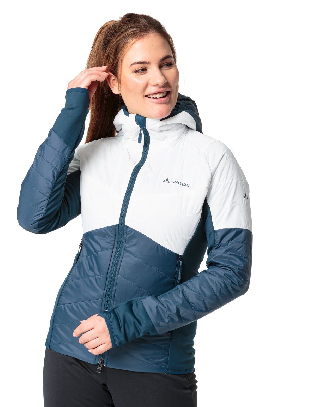 Klimaneutral Jacket dark kompensiert Outdoorjacke Sesvenna (1-St) sea/white VAUDE Women's IV