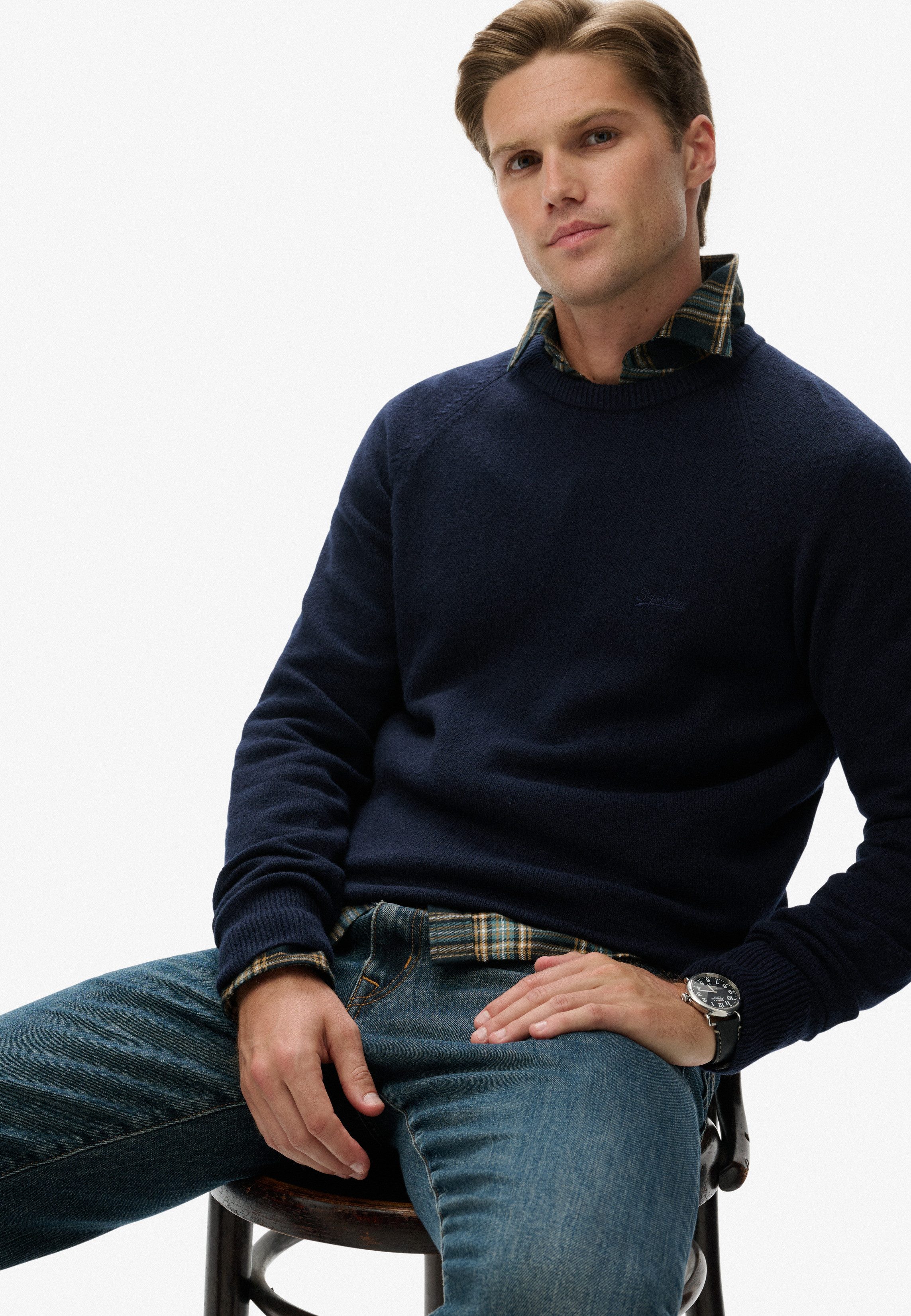 Superdry Strickpullover WOOL BLEND JUMPER günstig online kaufen