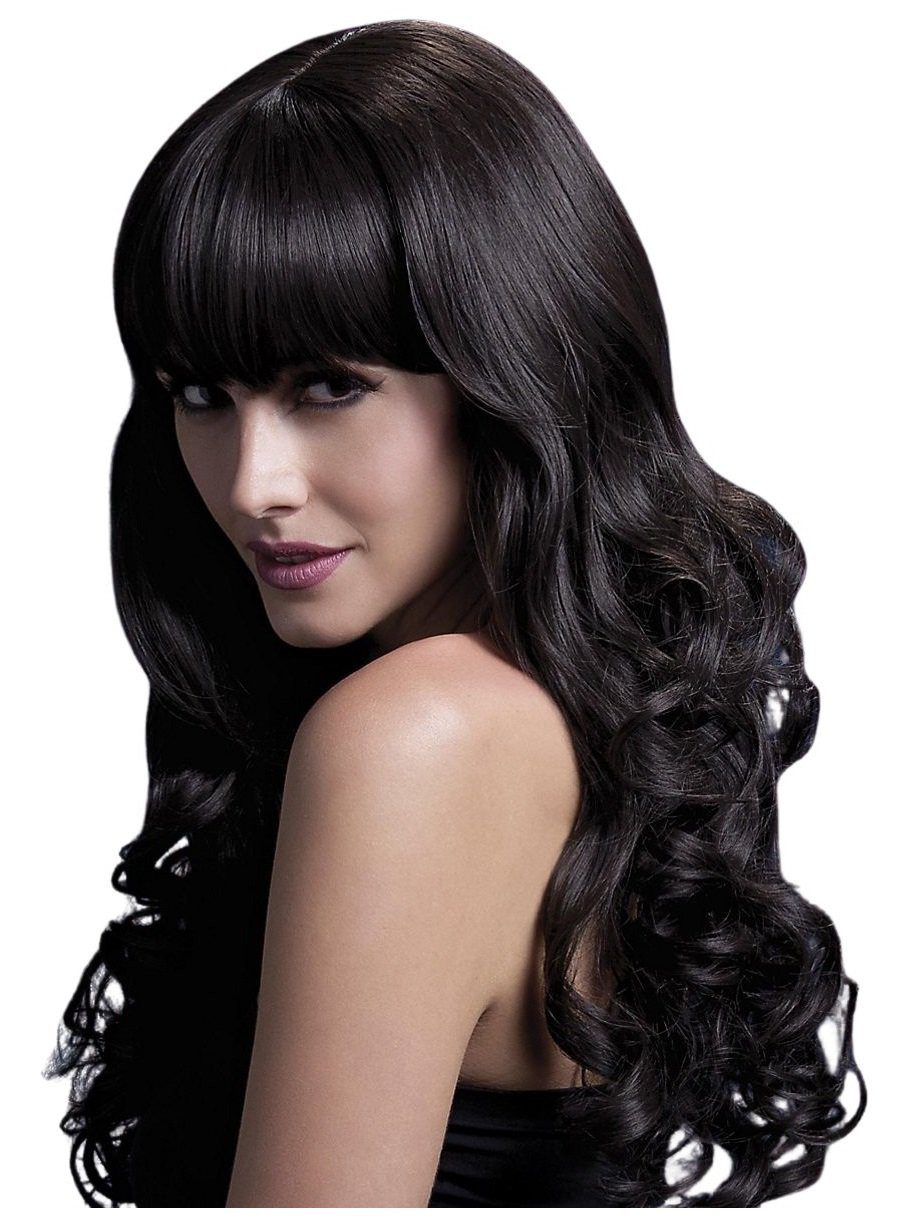 Kostüm-Perücke Lange Soft Curls braun - Faschings Kostüm Perücke