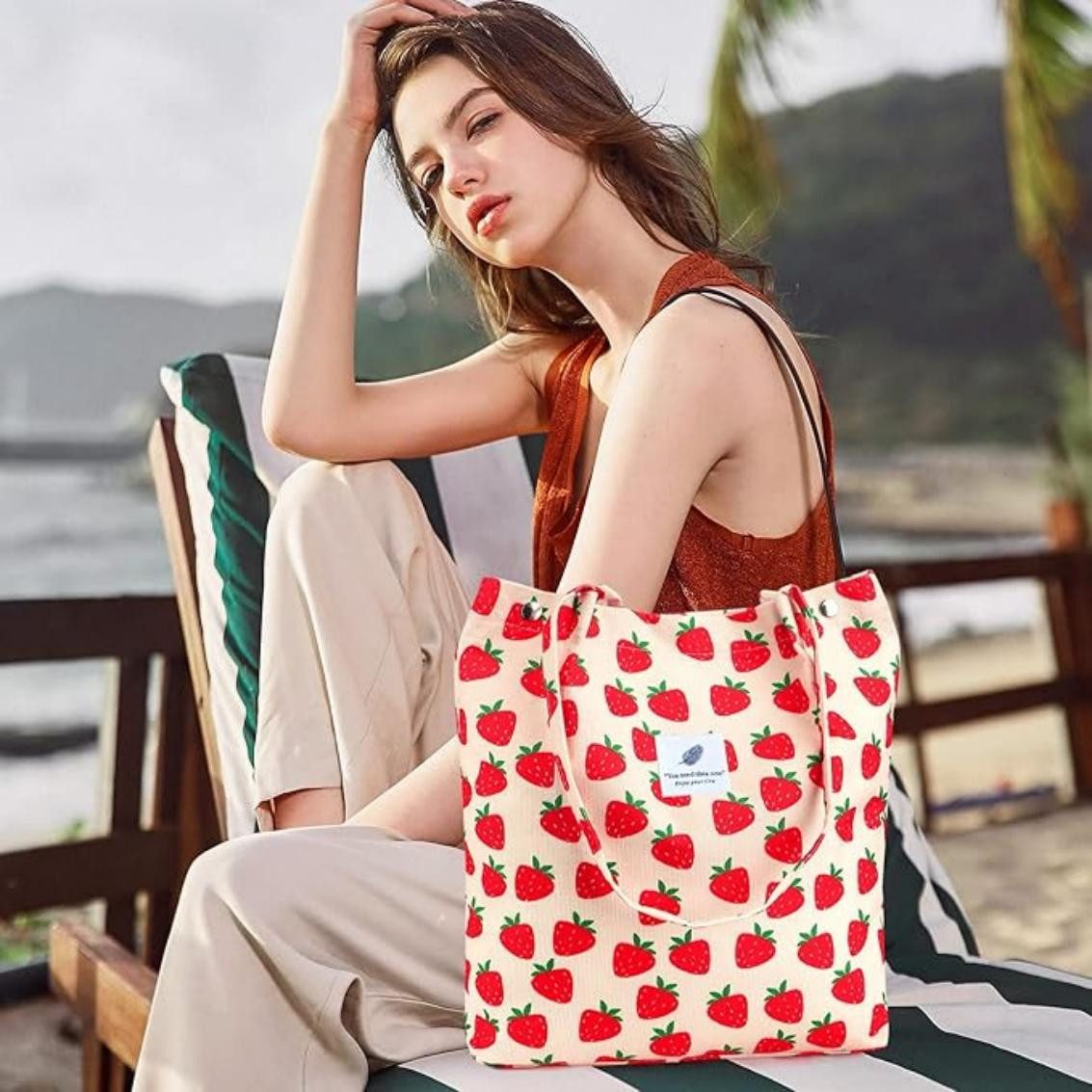 Coonoor Schultertasche Damen Grosse Kapazität Canvas günstig online kaufen