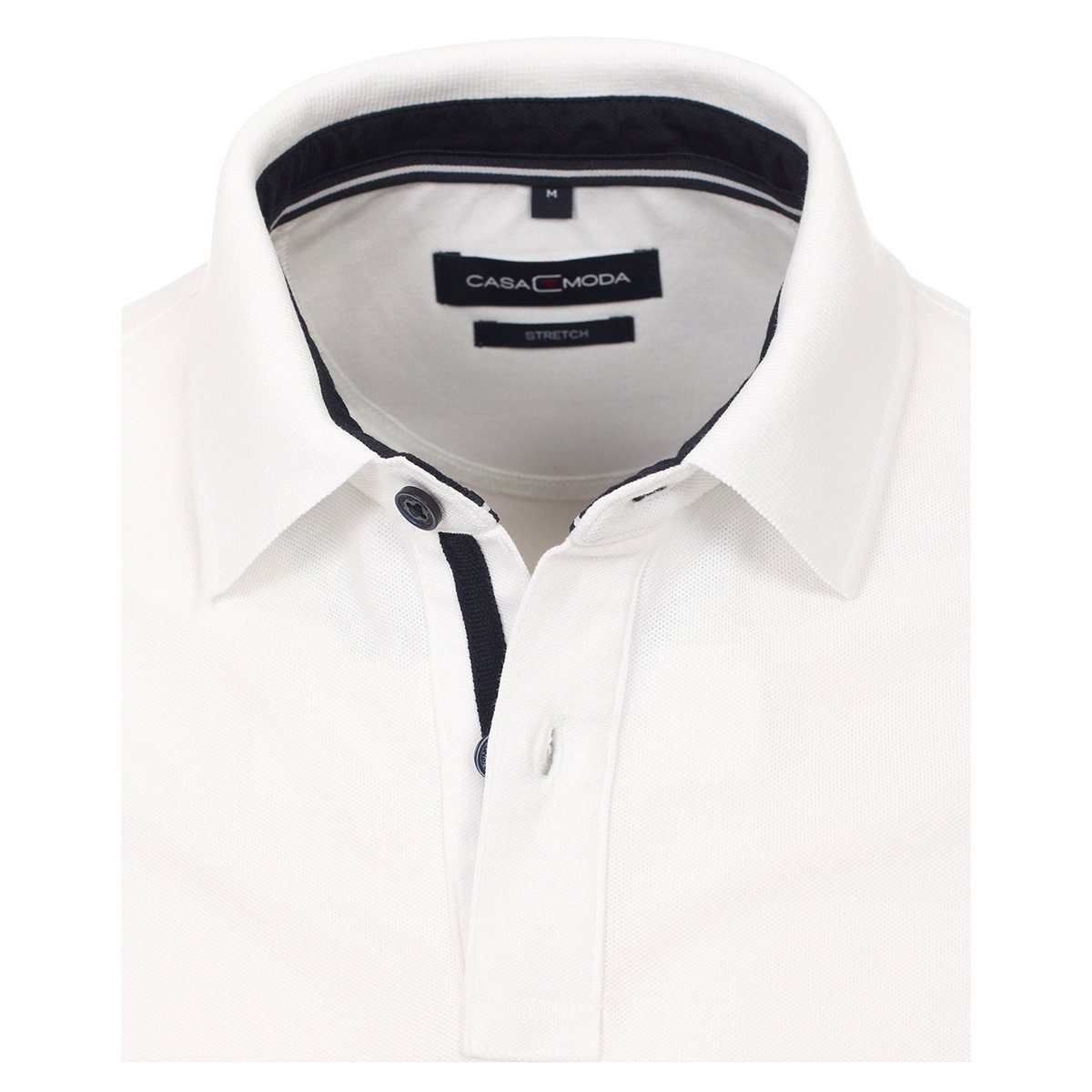 CASAMODA Poloshirt CasaModa Basic Poloshirt weiß Übergröße