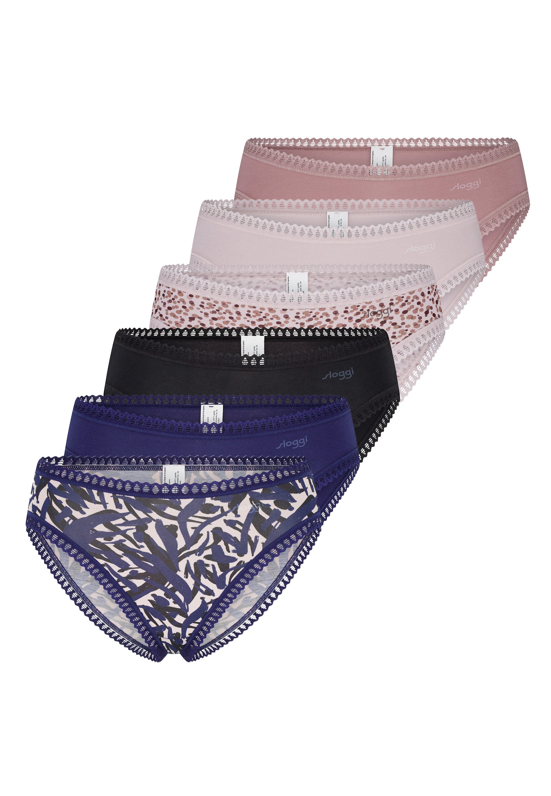 sloggi Midislip 6er Pack GO Crush (Spar-Set) Slip - Baumwolle - Atmungsaktiv - Komfortabel und atmungsaktiv