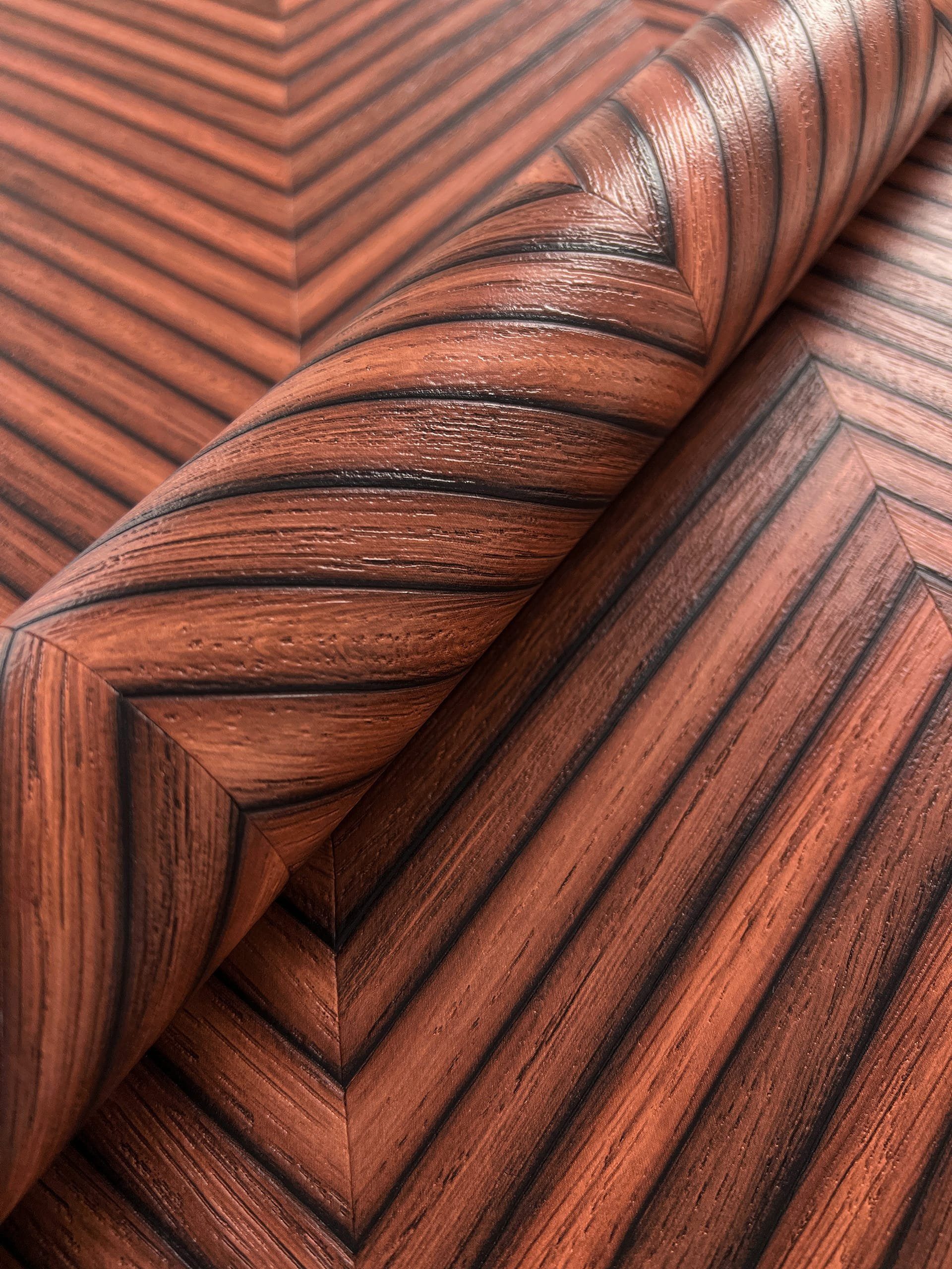 Newroom Vliestapete, Rot Tapete Modern Holz günstig online kaufen