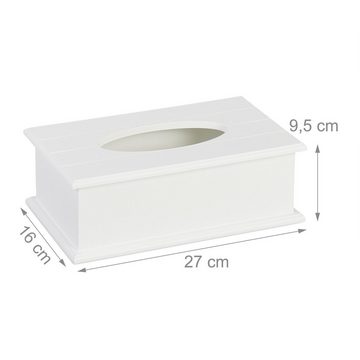 relaxdays Papiertuchbox Taschentuchbox mit Deckel