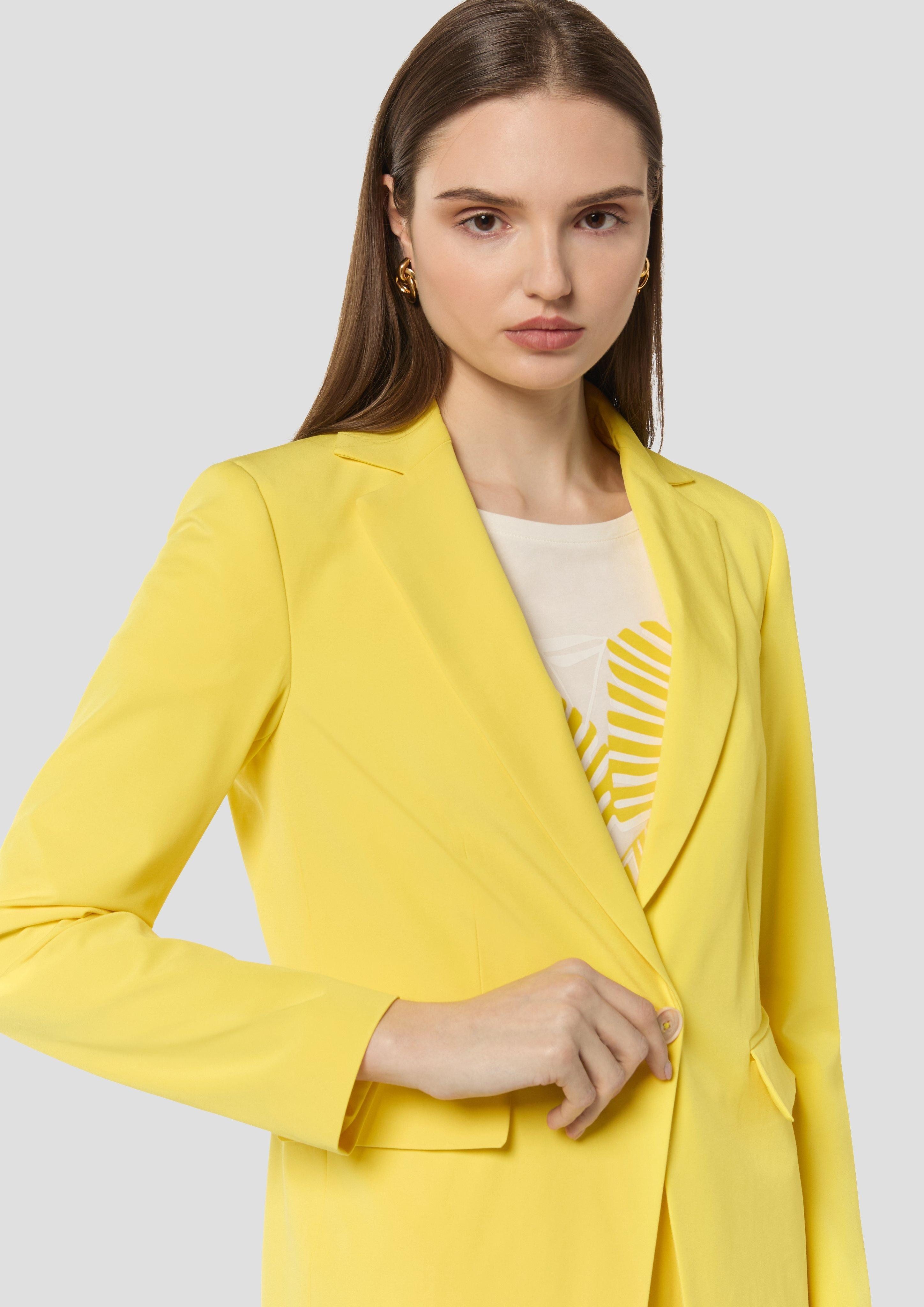 Comma Blusenblazer Blazer aus Viskosestretch Logo günstig online kaufen