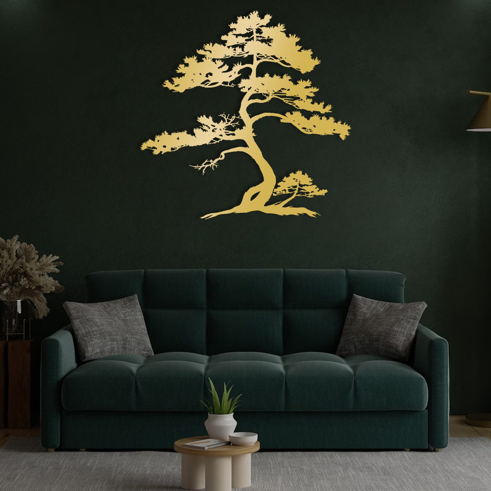 Jumpeak Wanddekoobjekt Kiefern Metall Wanddekor, Kunst günstig online kaufen