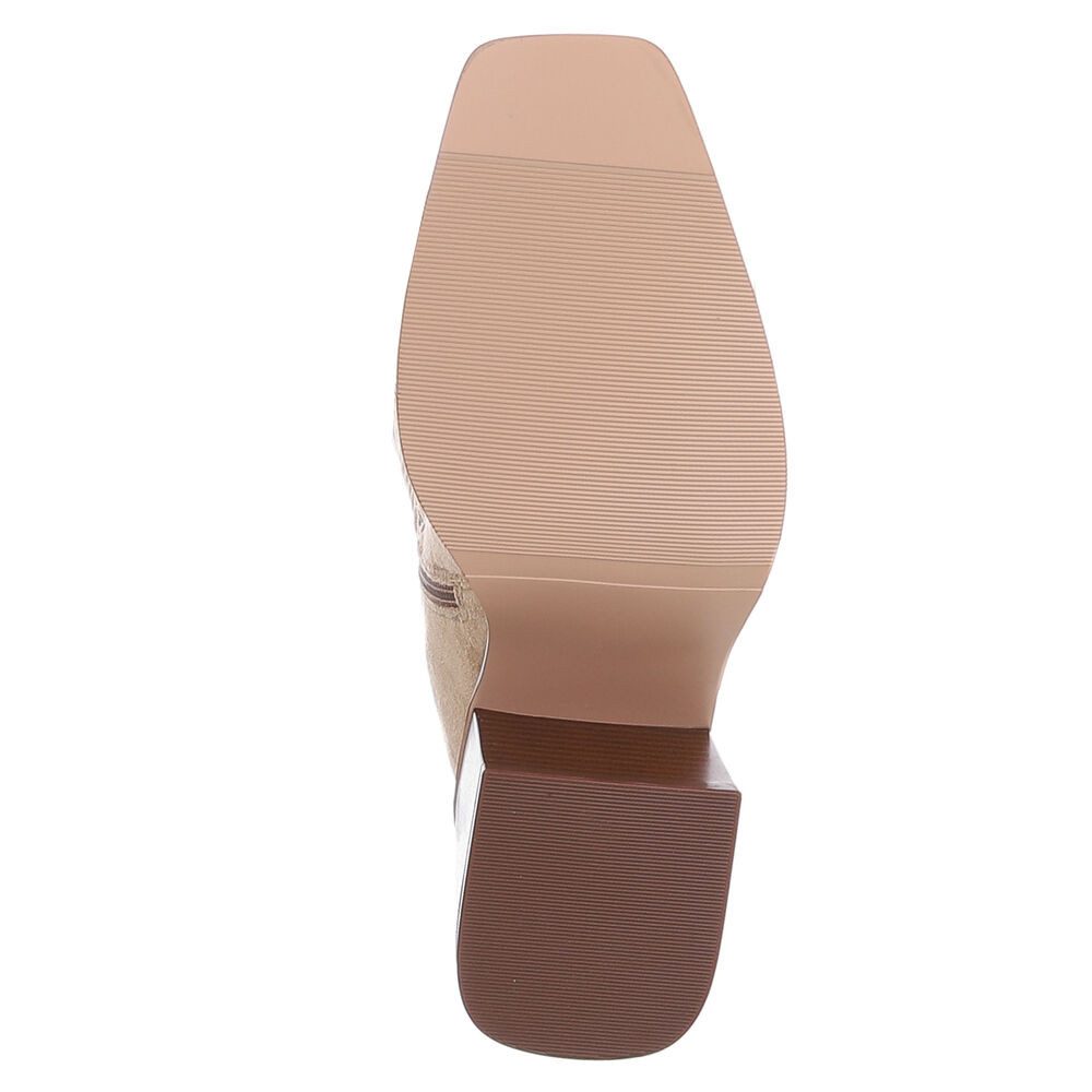 Ital-Design Elegante Blockabsatz-Stiefel für Damen im Alltag Stiefel (90793524) Blockabsatz Stiefel in Hellbraun