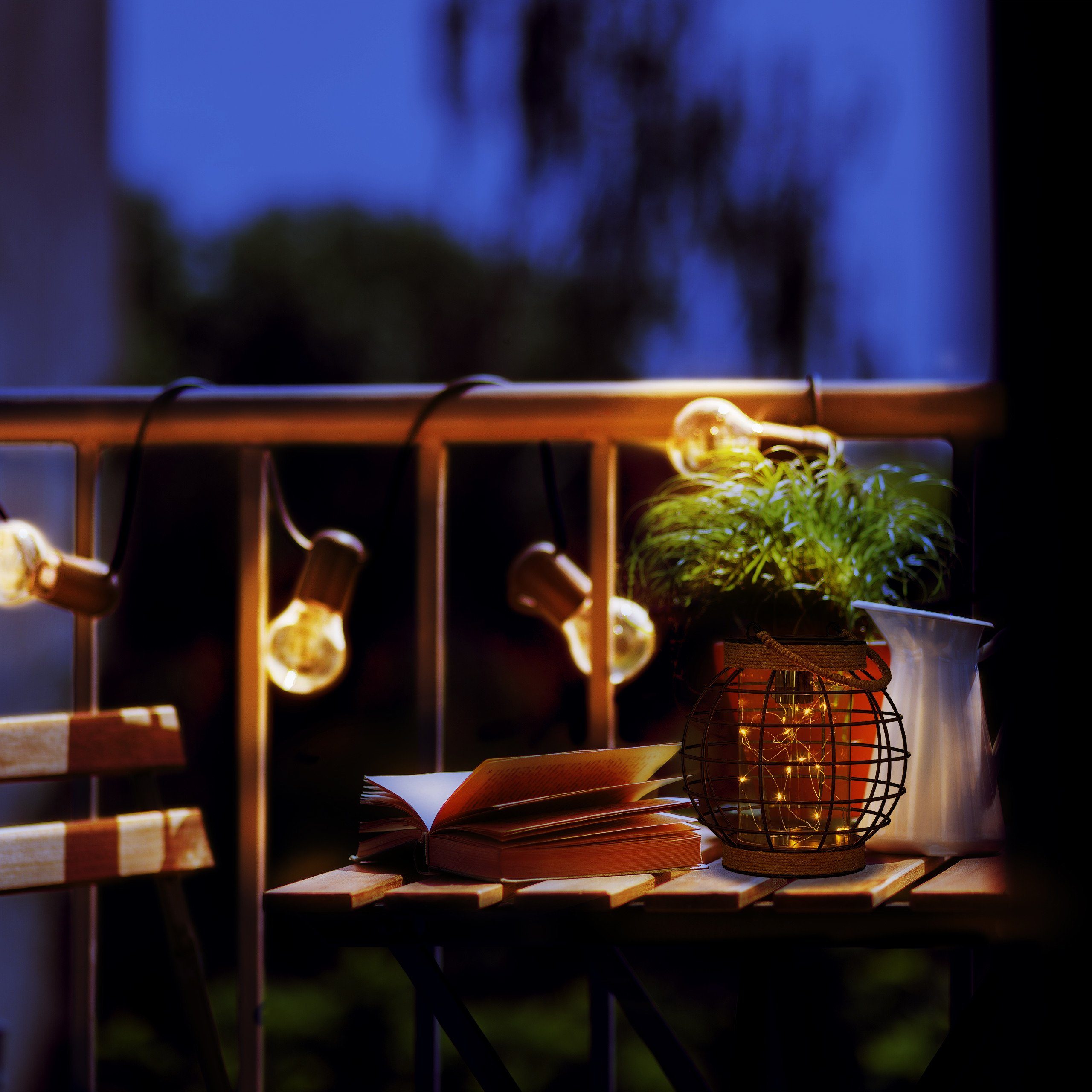 LED LED Außen-Tischleuchte relaxdays Solarlampe