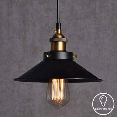 Rosnek Pendelleuchte »LED Lampenschirm, E27, Vintage, Industrie, für Esszimmer«, ohne Leuchtmittel, Kronleuchter Anhänger