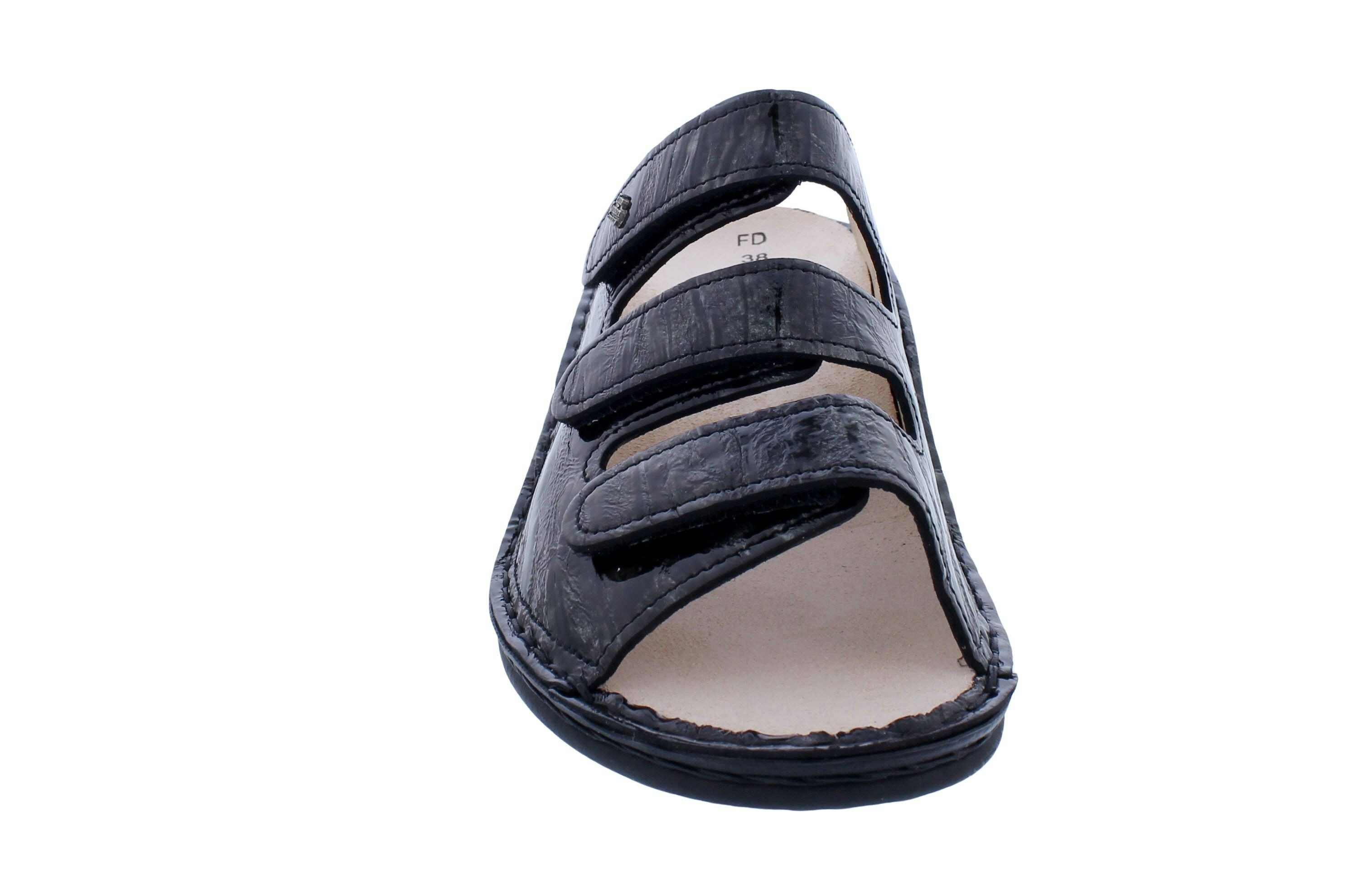 Finn Comfort Finn Comfort Pantolette Pisa 2501-851168, Anthrazit, Lackleder, Fußbet Pantolette