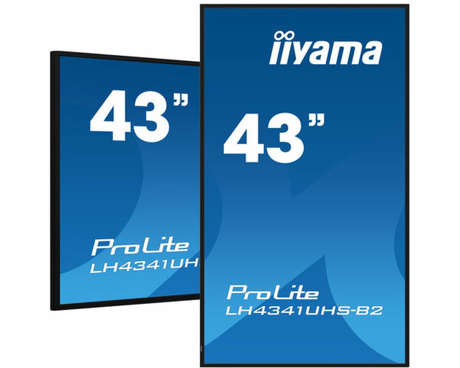 Iiyama DS LH4341UHS 108cm IPS 24/7 43/3840x2160/VGA/3xHDMI TFT-Monitor (3840 x 2160 px, 4K Ultra HD, 8 ms Reaktionszeit, IPS, Lautsprecher, HDCP)