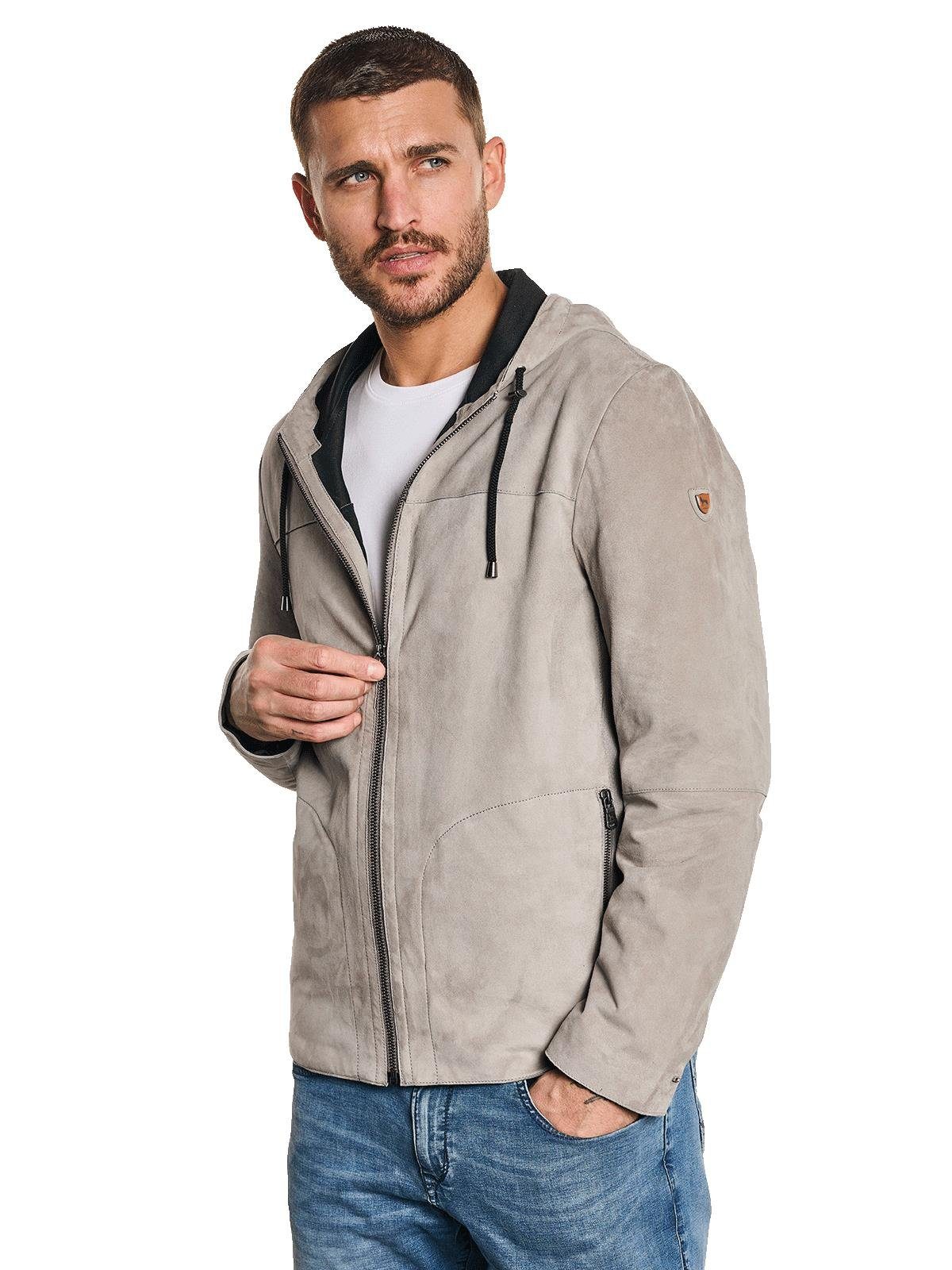 emilio adani Lederjacke Lederjacke Nubukleder