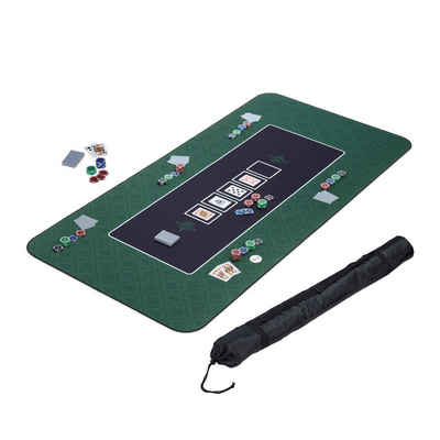 relaxdays Spieltisch Pokermatte 180x90, Grün