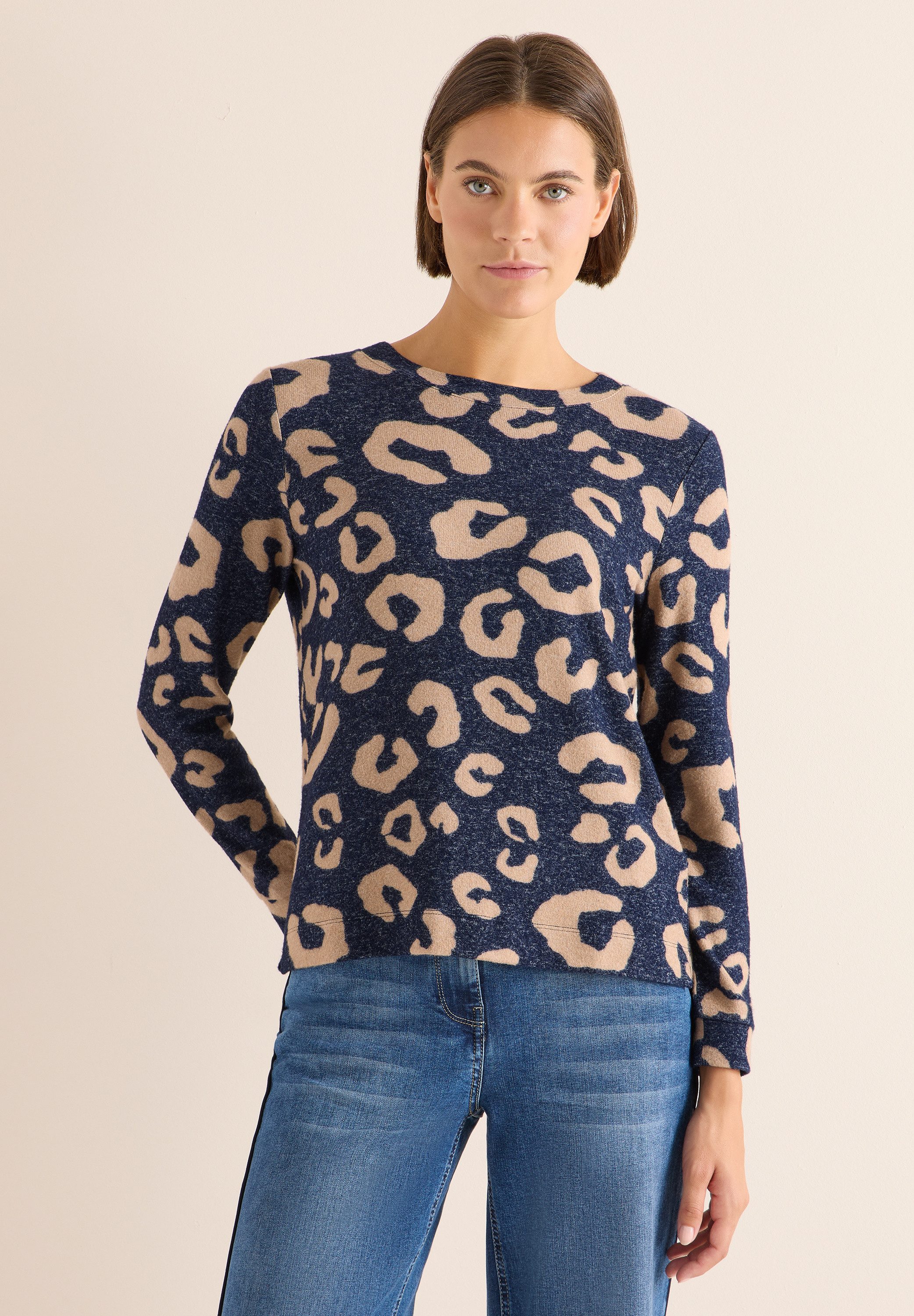 CECIL Langarmshirt aus softem Materialmix günstig online kaufen