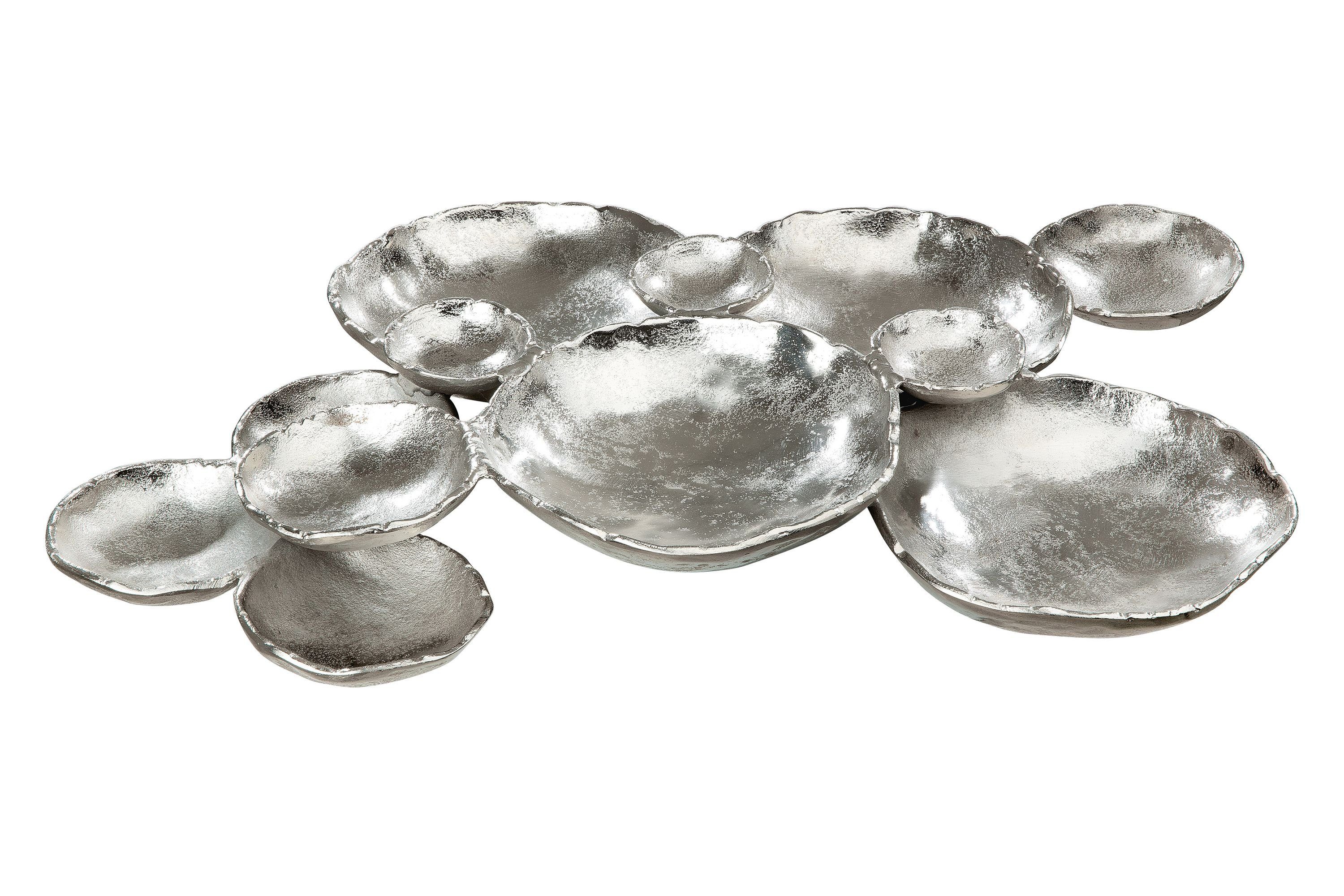 Dekoschale GILDE Schale Multiple - silber - H. 8cm x B. 75cm