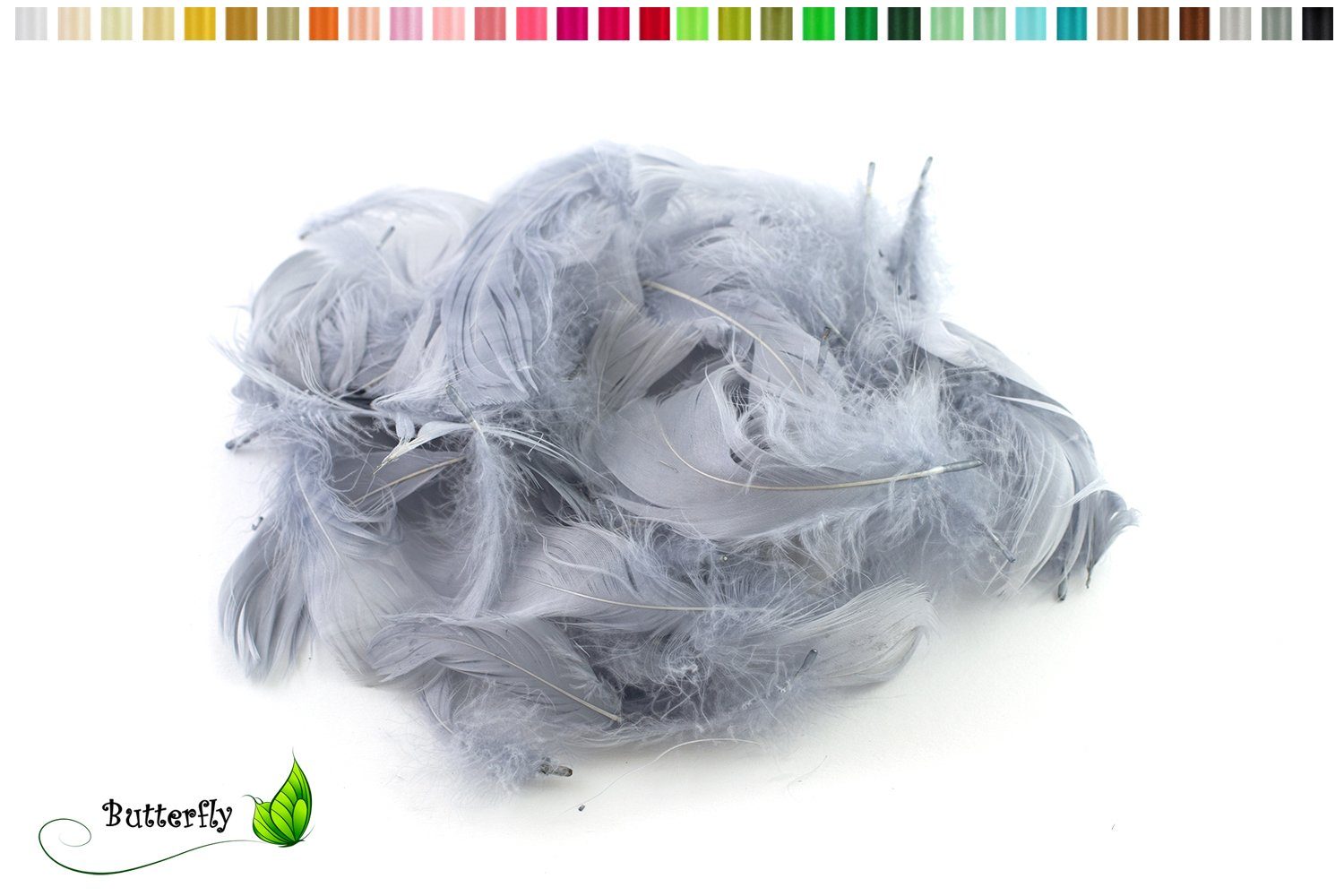 Creativery Bastelnaturmaterial, 5g Gänsefedern ca. 7-12cm