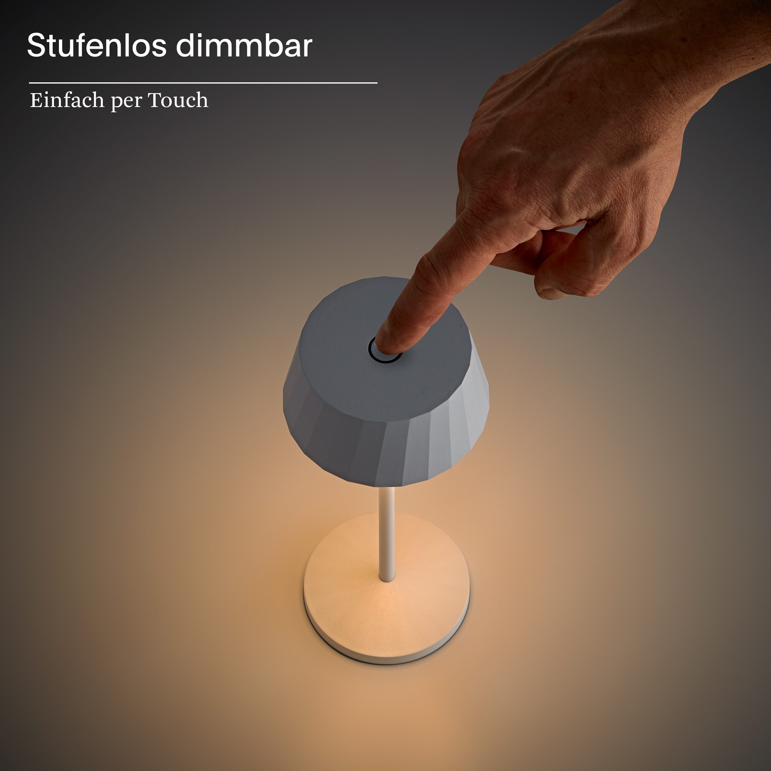 SIGOR LED Tischleuchte, Dimmbar, LED fest integriert, Warmweiß