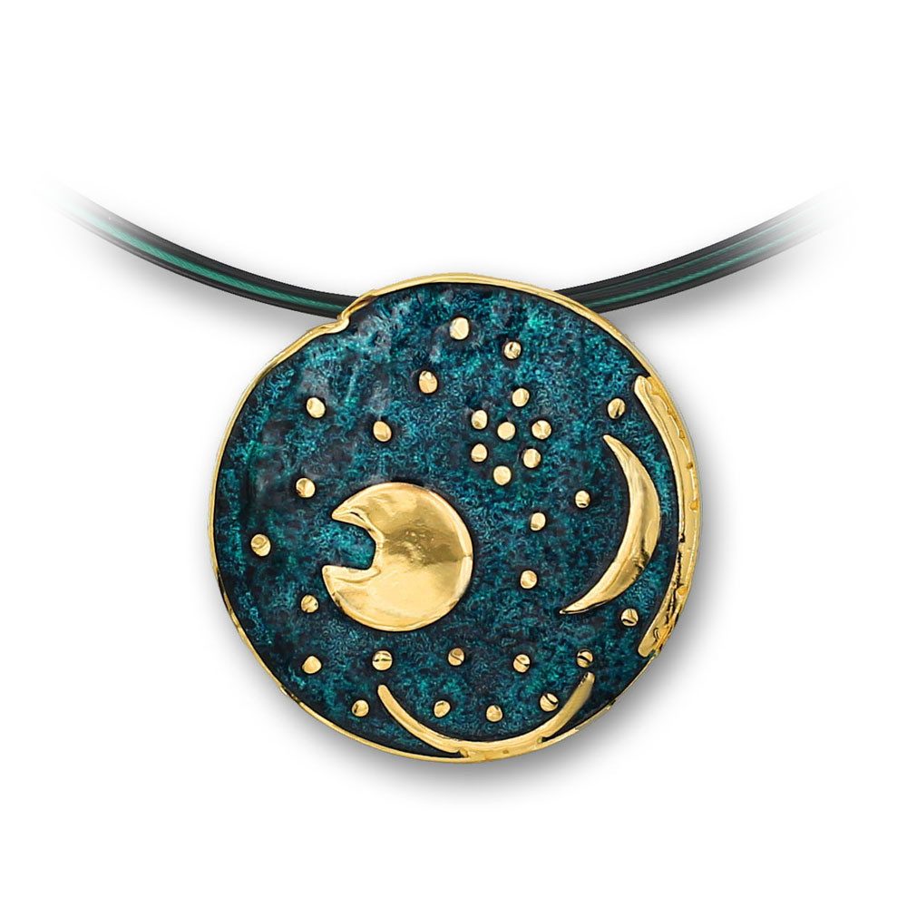 Büttner Schmuck Kette mit Anhänger Handarbeit Silber Himmelsscheibe von Neb günstig online kaufen