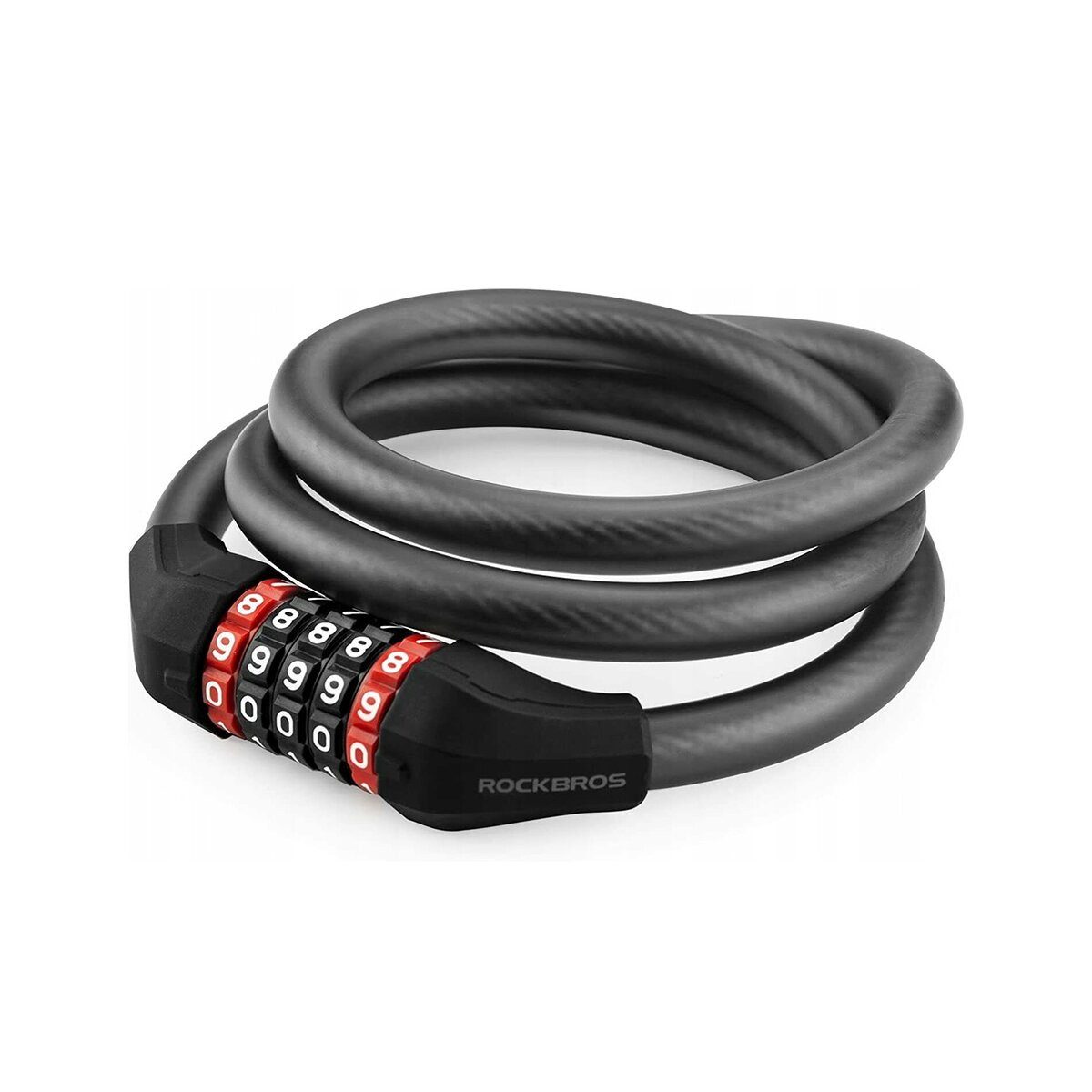 ROCKBROS Zahlenkabelschloss Rockbros Zahlenschloss RKS507-1BK 1,8m