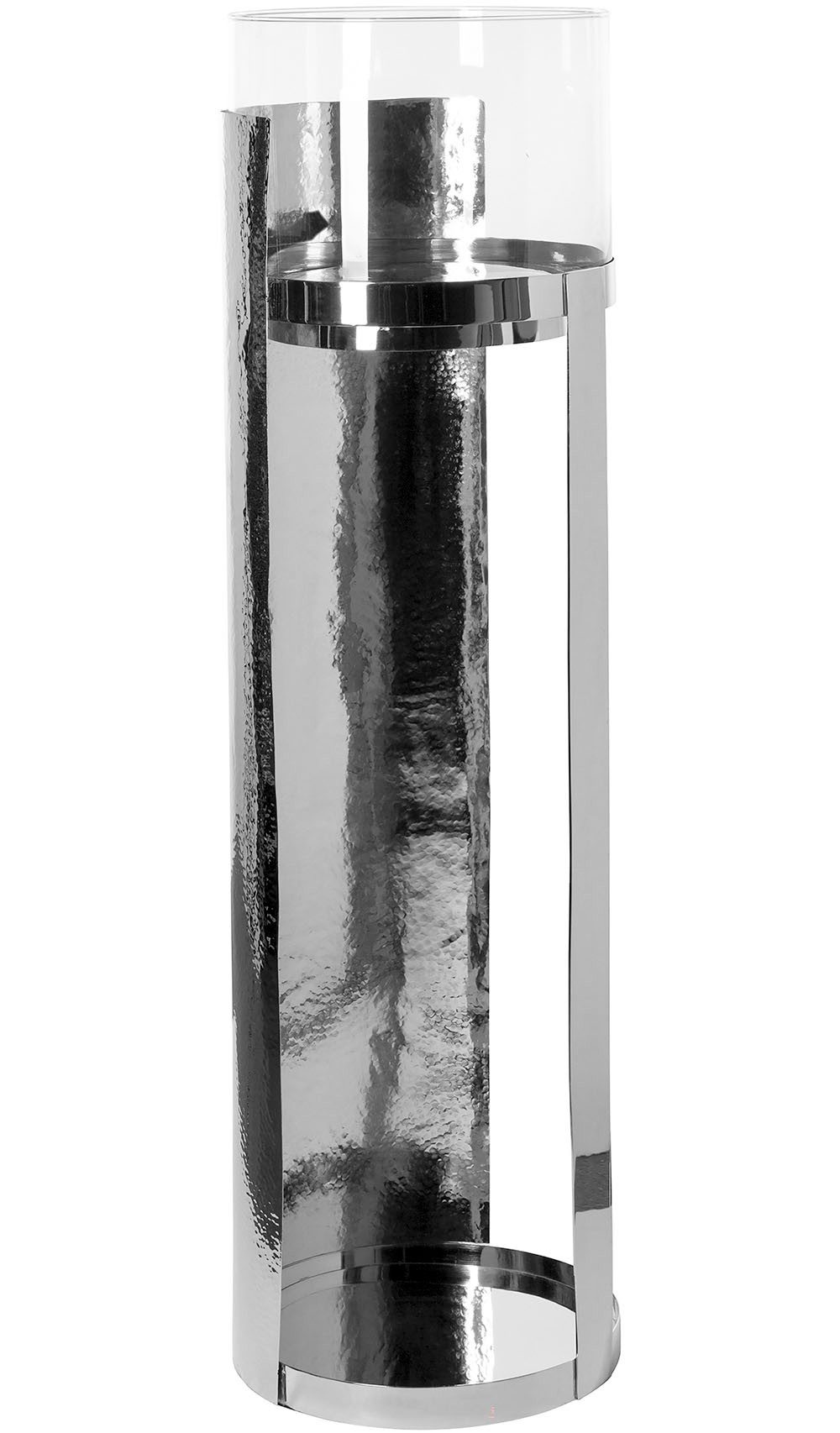 Fink Windlicht MANIAC (1 St), Kerzenhalter, Säule aus Edelstahl, mit Glaszylinder