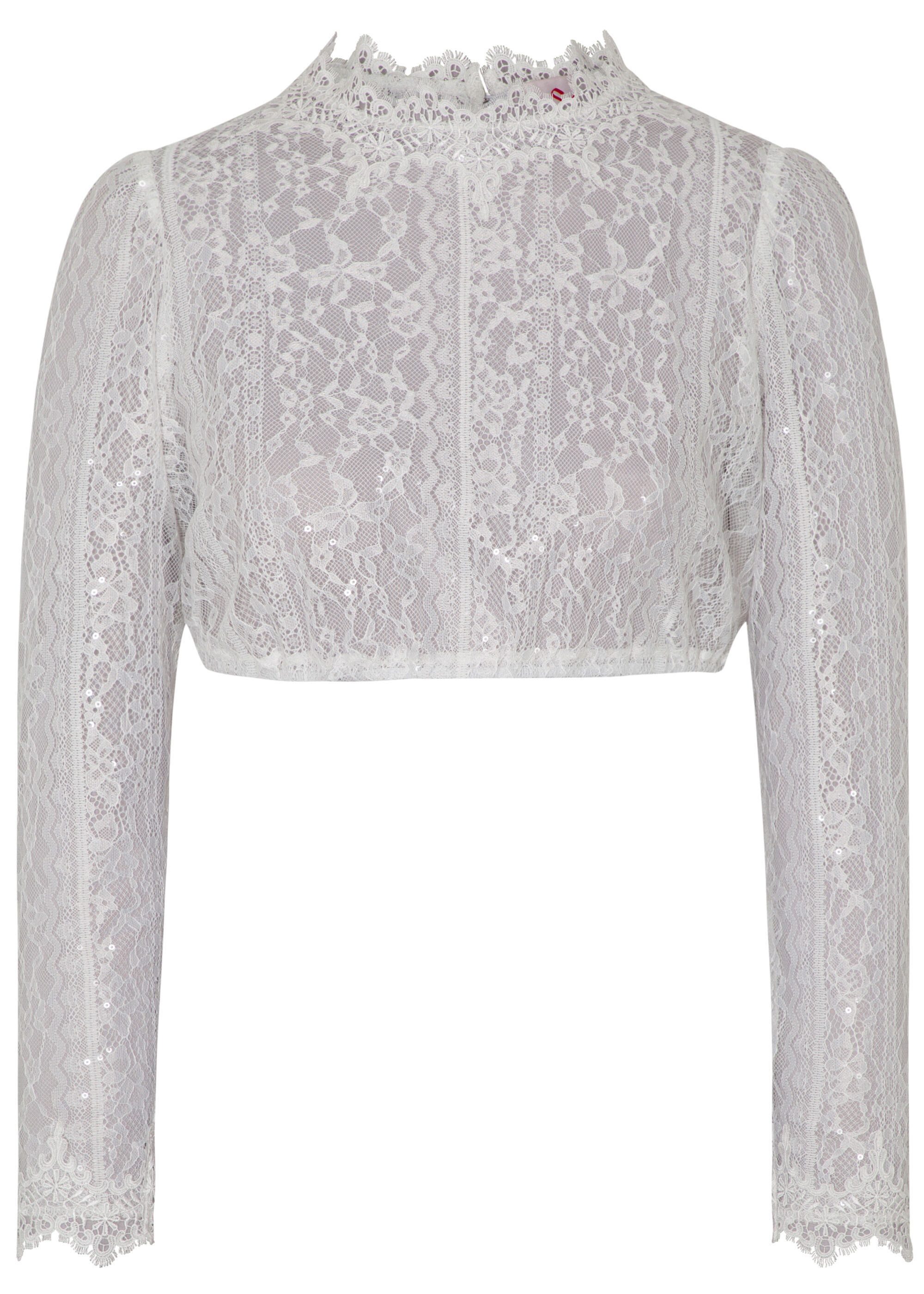 Spieth & Wensky Dirndlbluse Ermelina (1-tlg) mit Alloverspitze günstig online kaufen