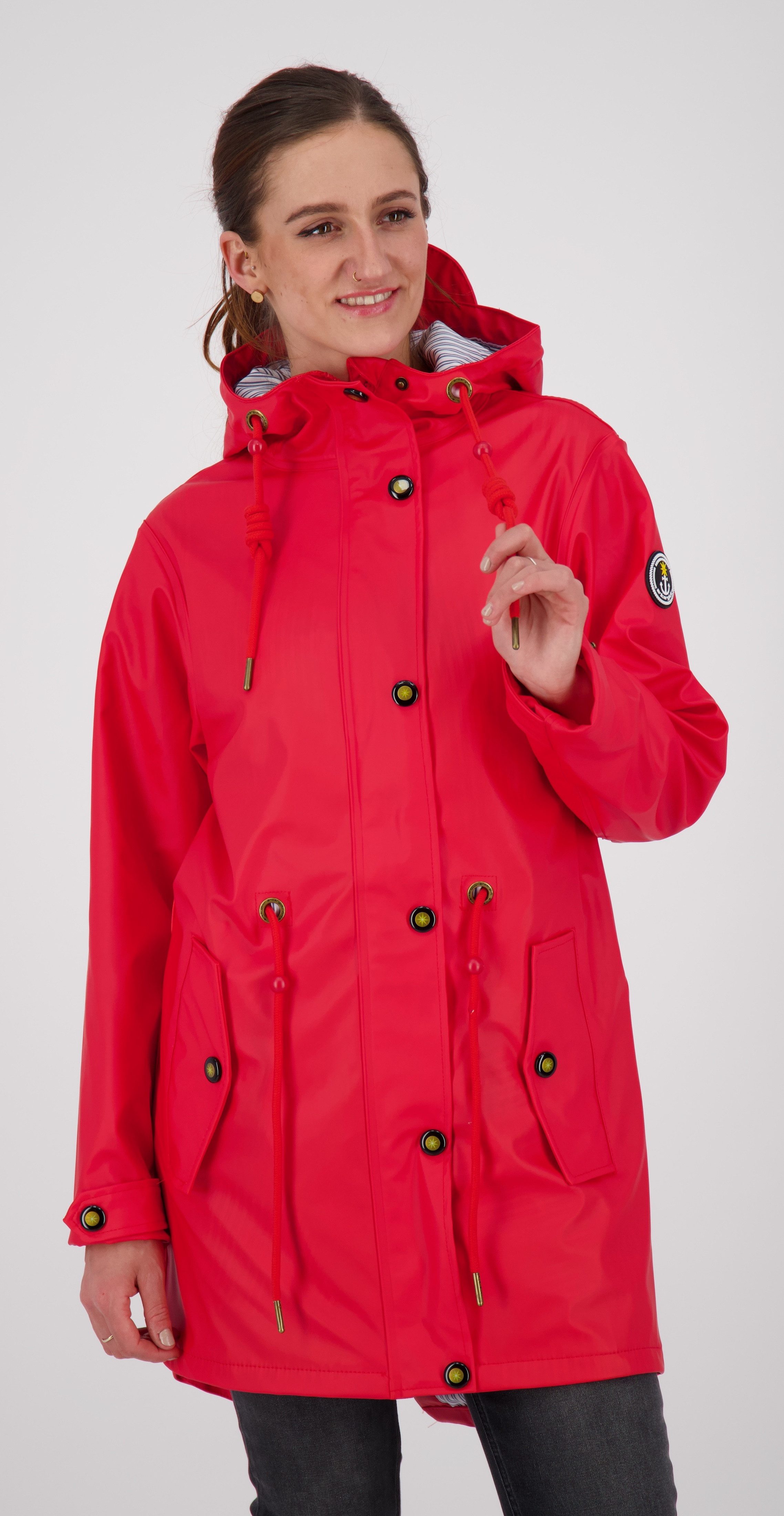 DEPROC Friesennerz Active PEAK Größen erhältlich Regenjacke WOMEN rot auch in LOVE Großen UNI