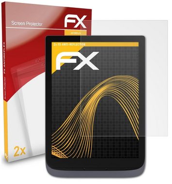 atFoliX Schutzfolie für PocketBook InkPad 3 Pro, (2 Folien), Entspiegelnd und stoßdämpfend