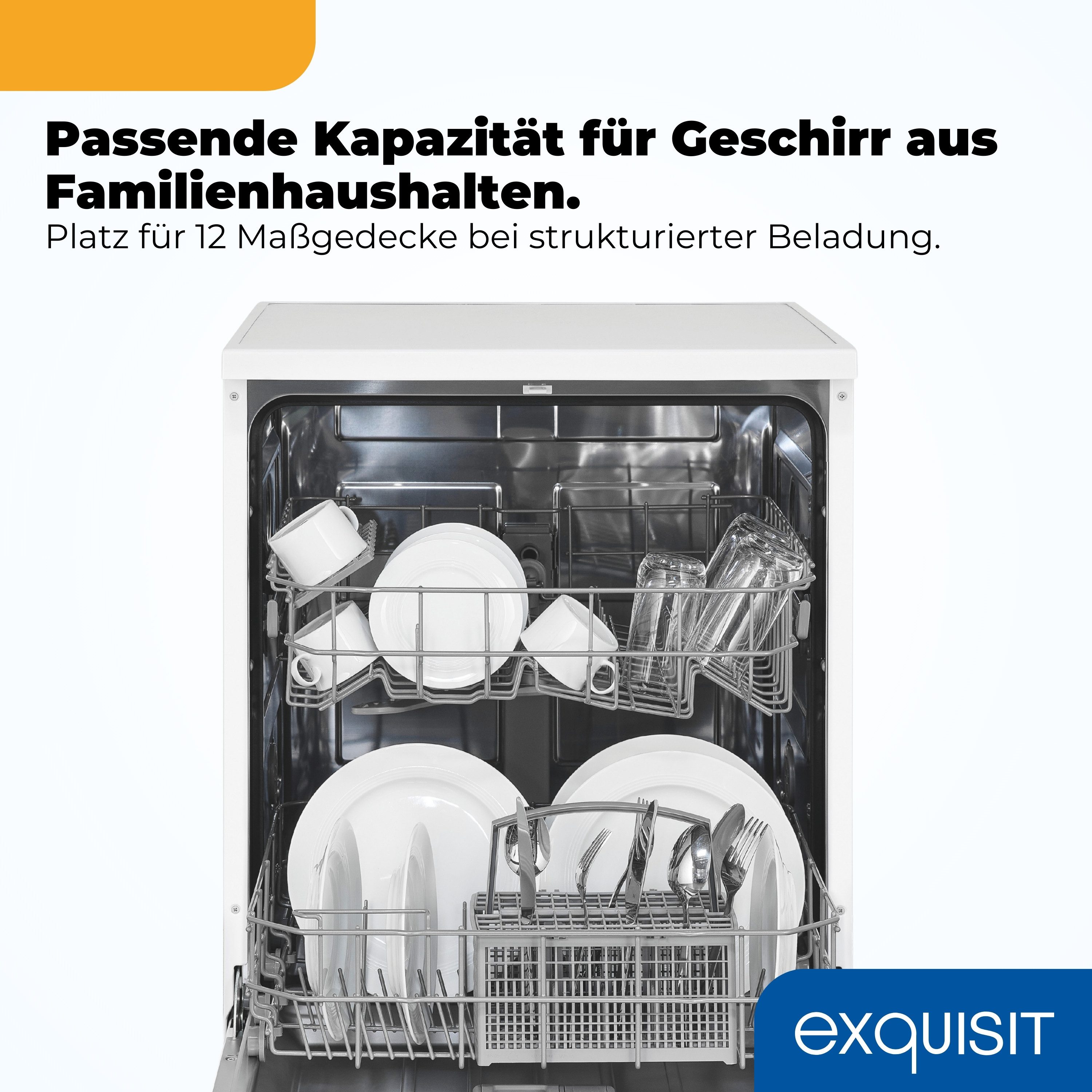 exquisit Unterbaugeschirrspüler PLUS GSP56312-030E, 12 Maßgedecke, Startzeitvorwahl – Bild 5 von 5