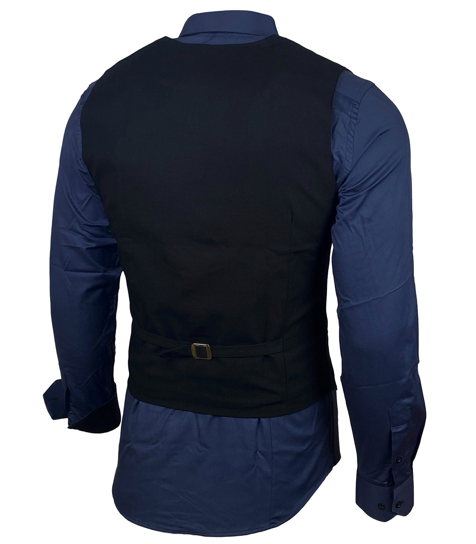Baxboy Langarmhemd Baxboy Hemd/Weste/Krawatte Set Business Herrenanzug-Set HWKR B-101