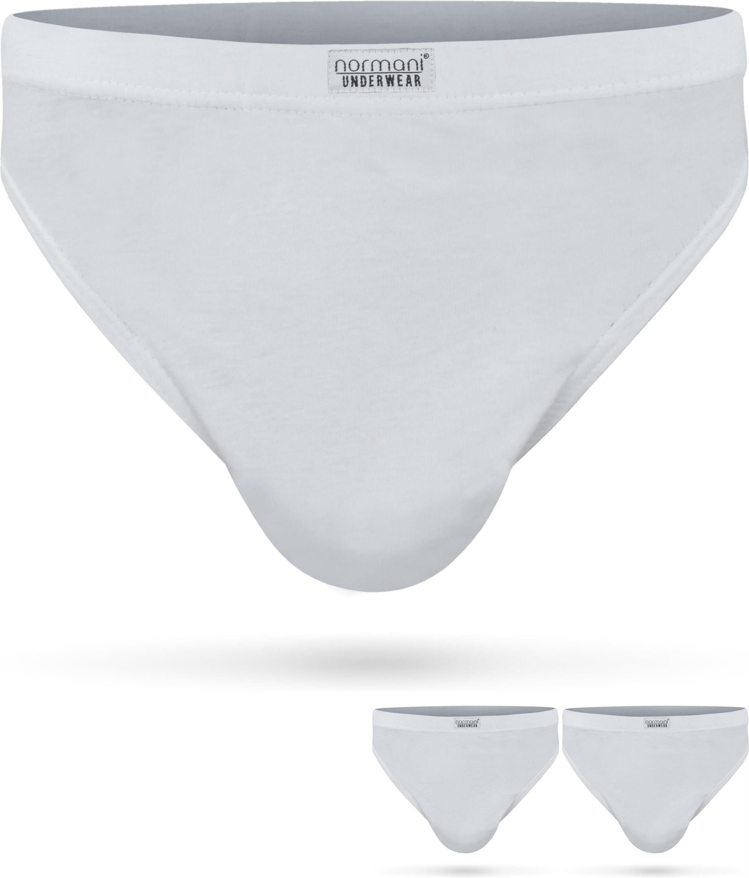 normani Slip 3 Stück Herren Slips aus 100 % Baumwolle Herren Unterhose aus 100 % Baumwolle Weiß