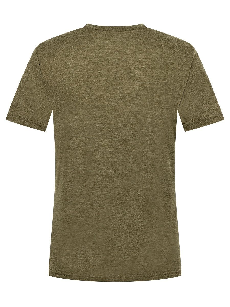 angenehmer T-Shirt M SUPER.NATURAL TEE Merino-Materialmix CAMOU T-Shirt Merino