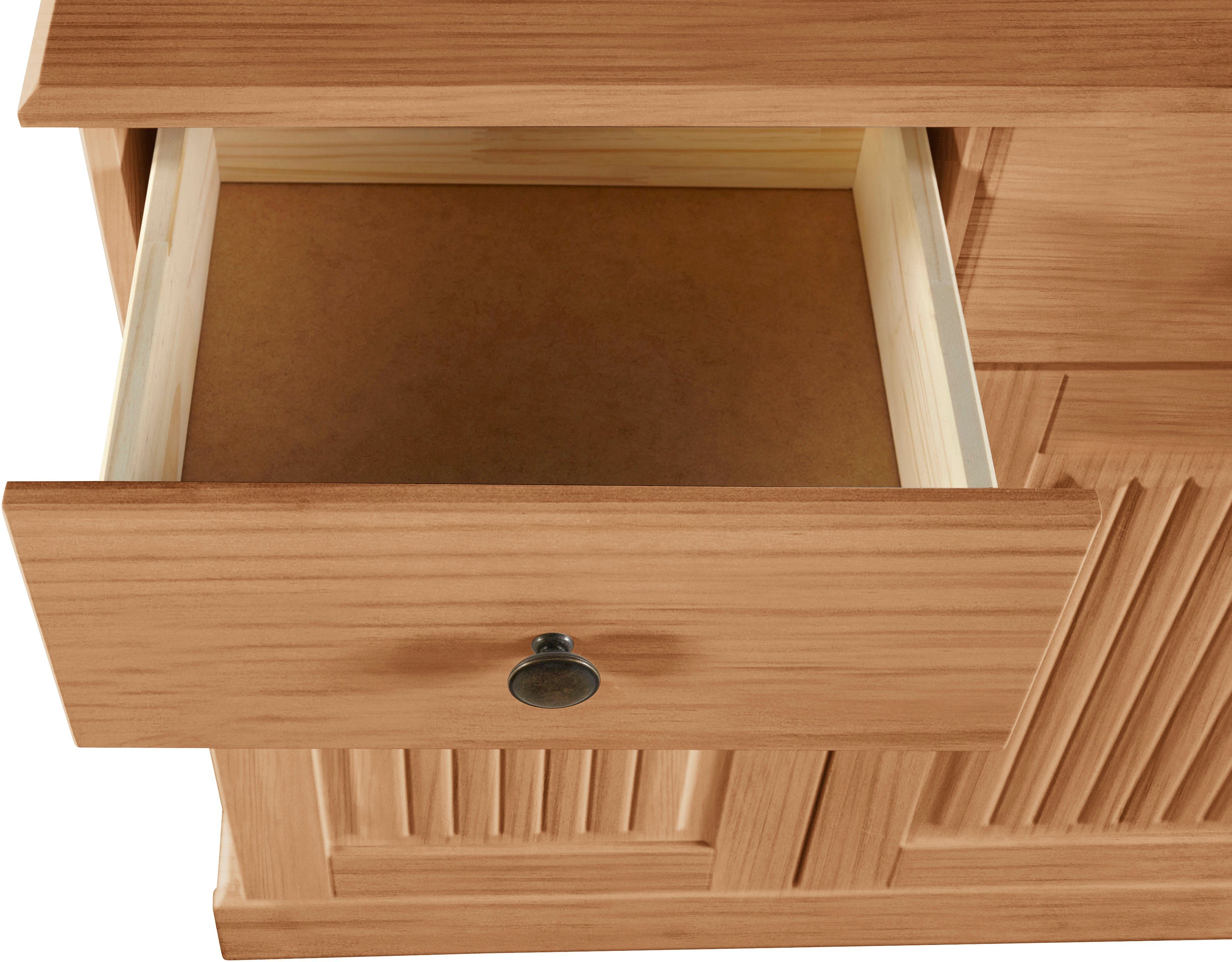 Home affaire Sideboard Liotta, Kommode mit 2 Schubkästen u. 2 verstellbare Einlegeböden
