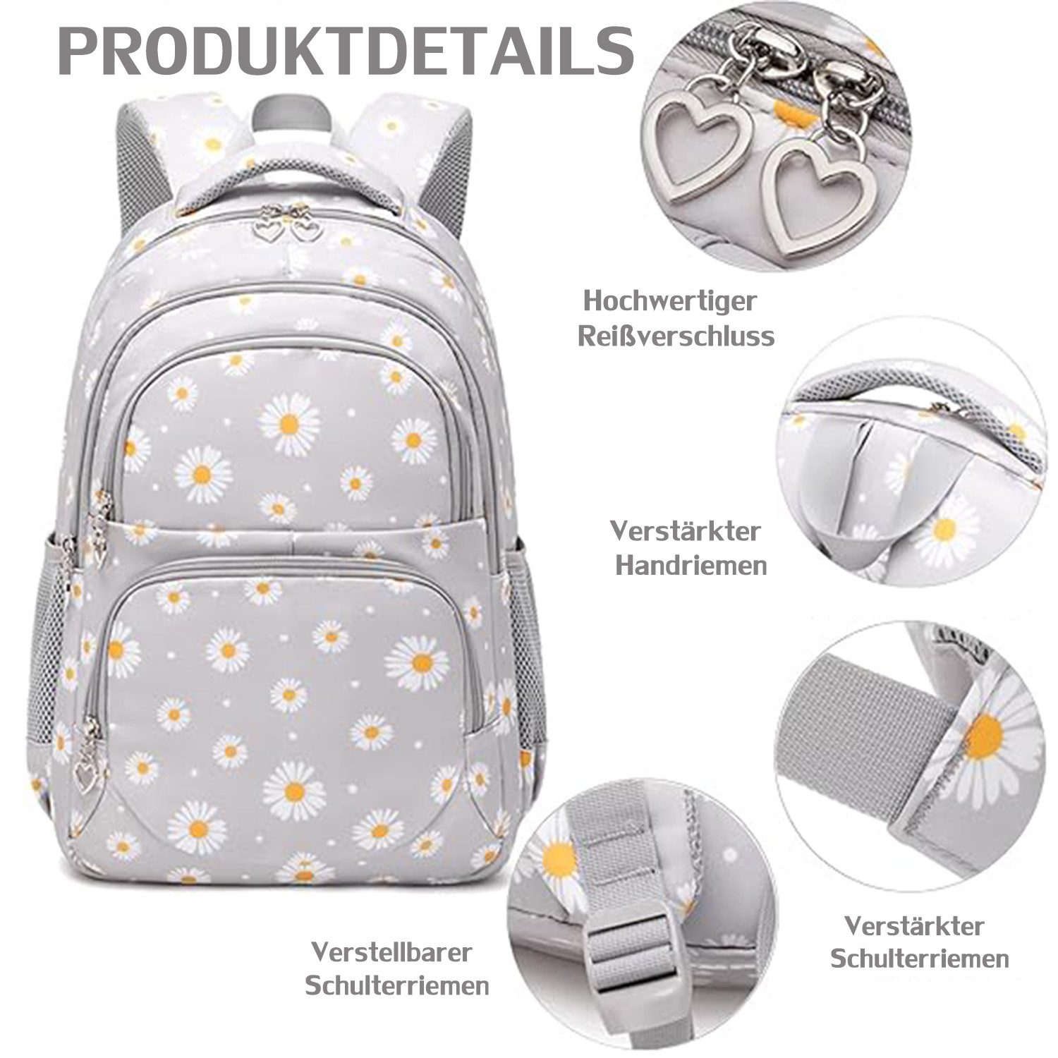 RWEUOQ Schulrucksack Schulrucksack Set 3-teilig Wasserabweisend günstig online kaufen