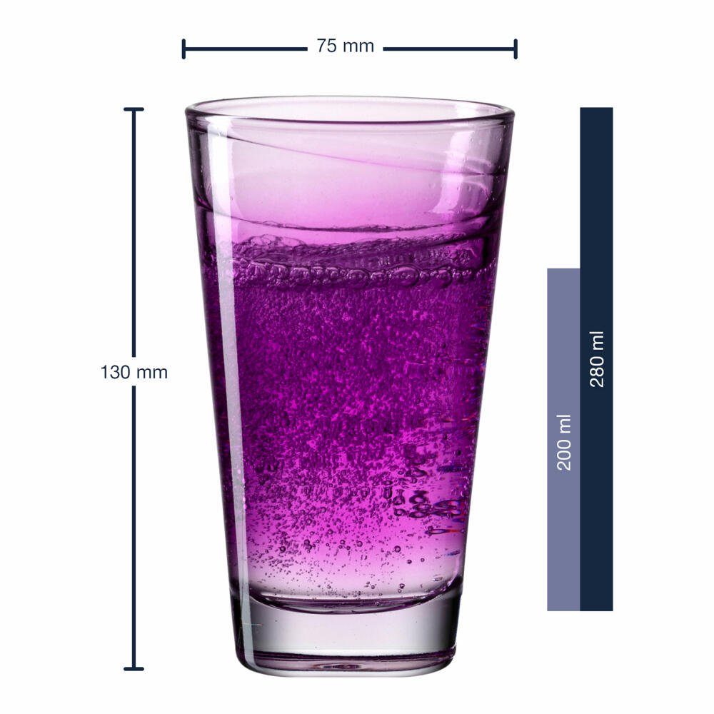 LEONARDO Glas Vario Struttura violett 280 ml, Glas