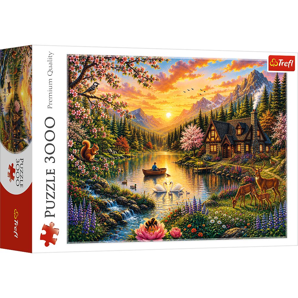 Trefl Puzzle Trefl, Hütte im Wald, 3000 Teile Puzzle, 3000 Puzzleteile, Made in Europa