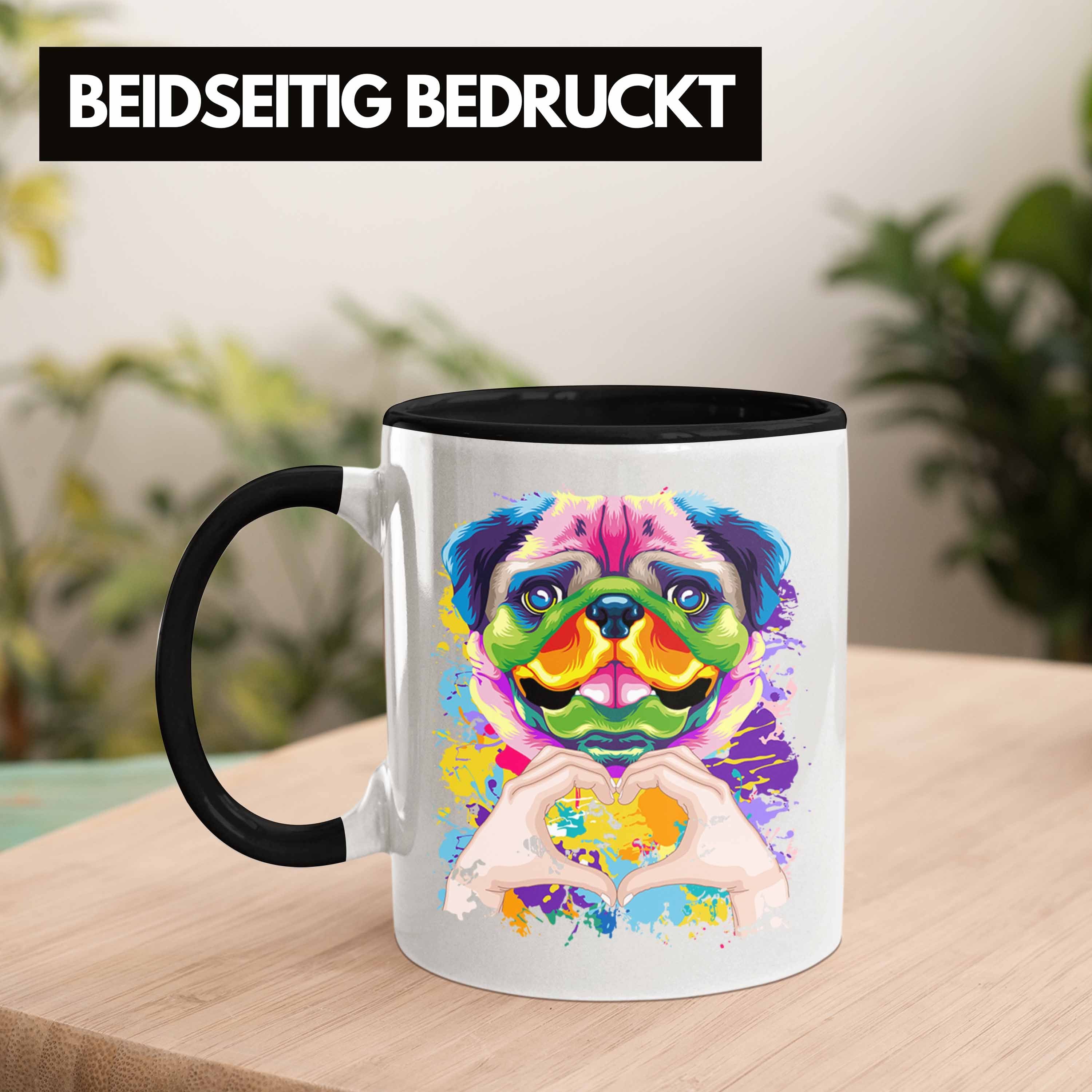 Schwarz Tasse Geschenk Geschenkidee Farbe Spruch Besitzer Trendation M Love Lustiger Tasse Mops