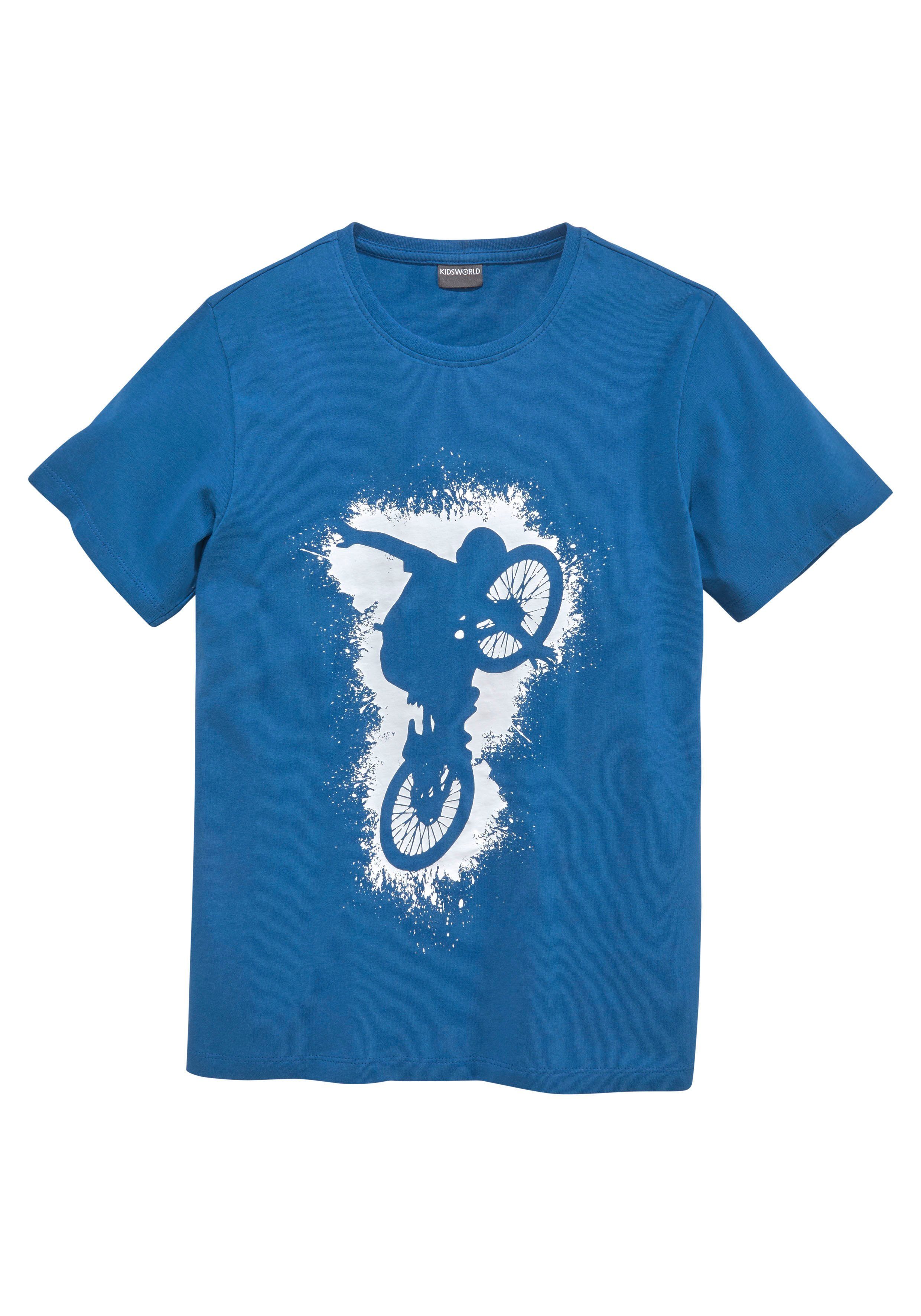 T-Shirt Mit lässigem Druck: BIKER
