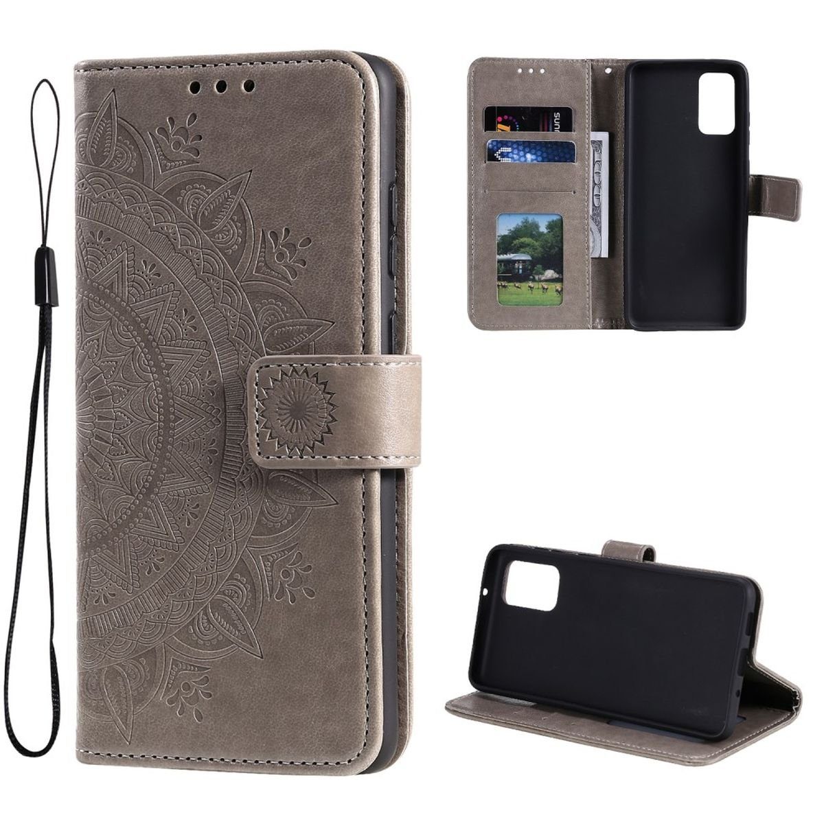 CoverKingz Handyhülle Hülle für Samsung Galaxy A53 5G Flip Case Cover  Tasche Etui Mandala 16,5 cm (6,5 Zoll), Handyhülle Schutzhülle mit  Kartenfach Schutztasche Motiv Mandala