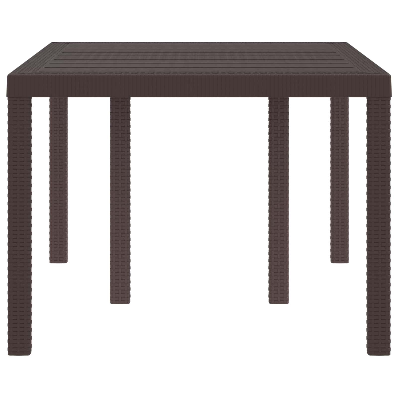 vidaXL Gartentisch Gartentisch Braun 150 x 100 x 73 cm Poly-Rattan (1-St)