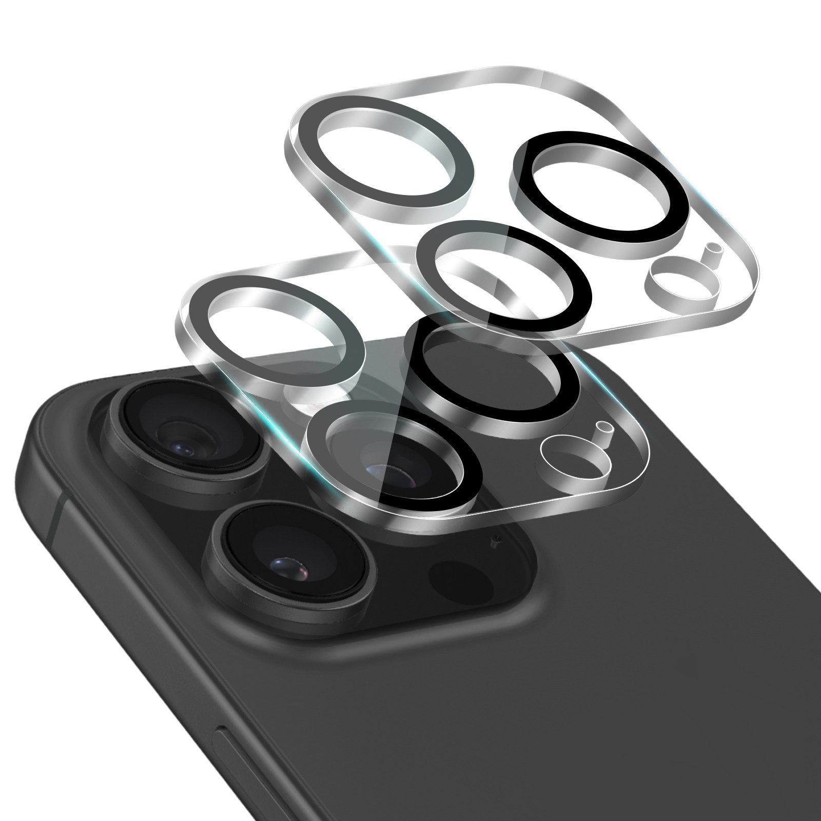 Tec-Expert Kameraschutzglas 2x 9H Kameraglas für Apple iPhone 15 Pro für Apple iPhone 15 Pro, Linsenschutzglas, 2 Stück, Kameraschutz, Schutzglas, Linsenschutz, kratz- & stoßfest