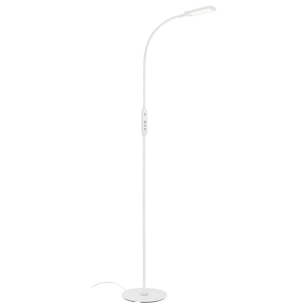 Briloner Leuchten Stehlampe 1296-016, Dimmfunktion, LED fest integriert, 2700K - Extra-Warmweiß, weiß, CCT, stufenlos dimmbar, Touchdimmer, inkl. Fernbedienung