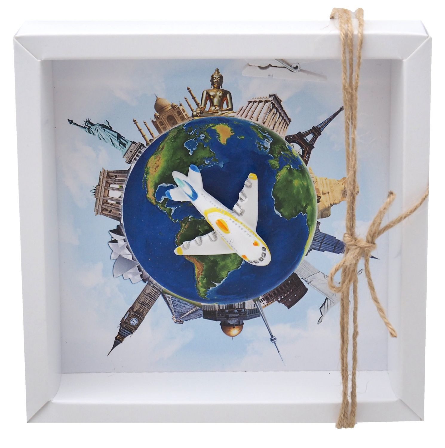 ZauberDeko Geschenkbox Geldgeschenk Reise Urlaub Weltreise Flugzeug Around The World