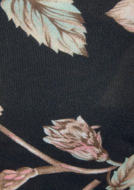 LASCANA Maxikleid mit Blumendruck, Bandeaukleid mit Taschen, Sommerkleid