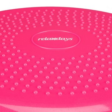 relaxdays Balancekissen 9 x Balance Kissen pink mit Luftpumpe