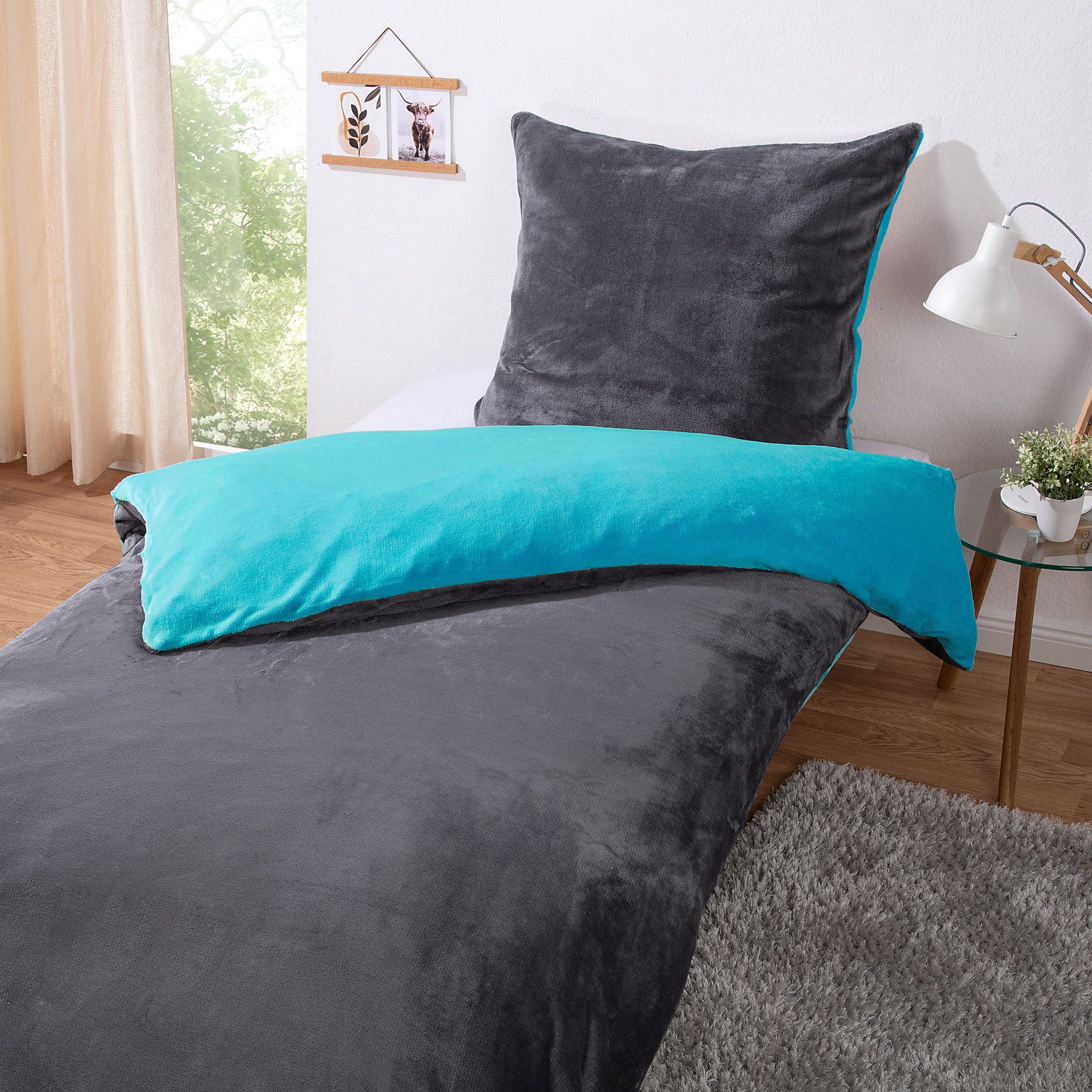 heimtexland Bettwäsche Super Soft Wende Bettwäsche Teddy Plüsch Bettbezug, günstig online kaufen