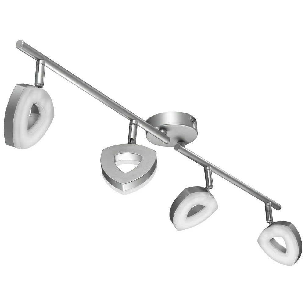 Esto LED Deckenleuchte, LED-Leuchtmittel fest verbaut, Warmweiß, Spotleiste 4 Strahler Deckenleuchte schwenkbar Wohnzimmerleuchte