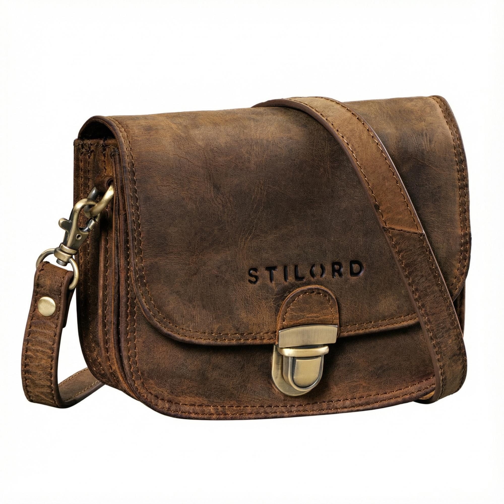 STILORD Handtasche "Maribel" Mini Umhängetasche Damen Leder mit Abnehmbaren Gurt