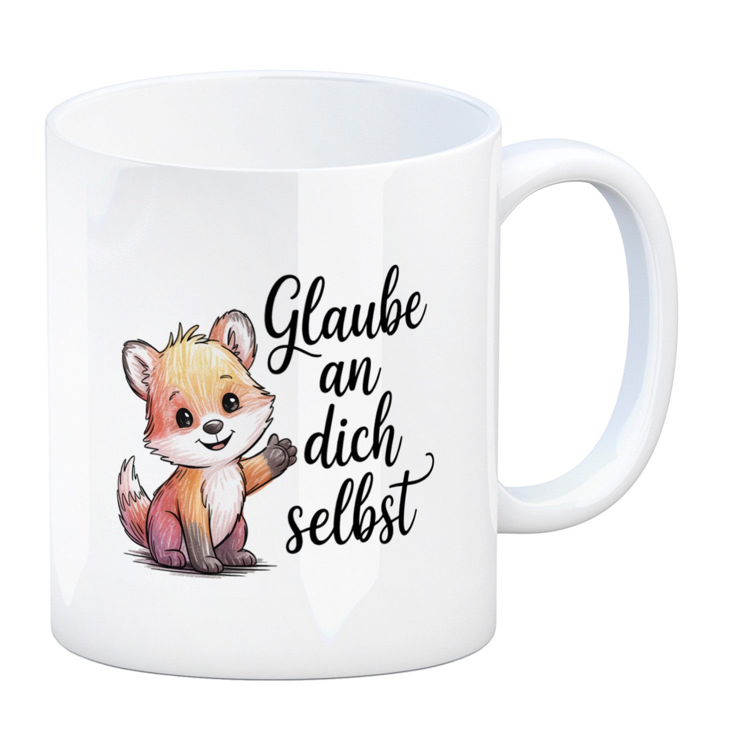 speecheese Tasse kleiner Fuchs Glaube an dich selbst Kaffeebecher