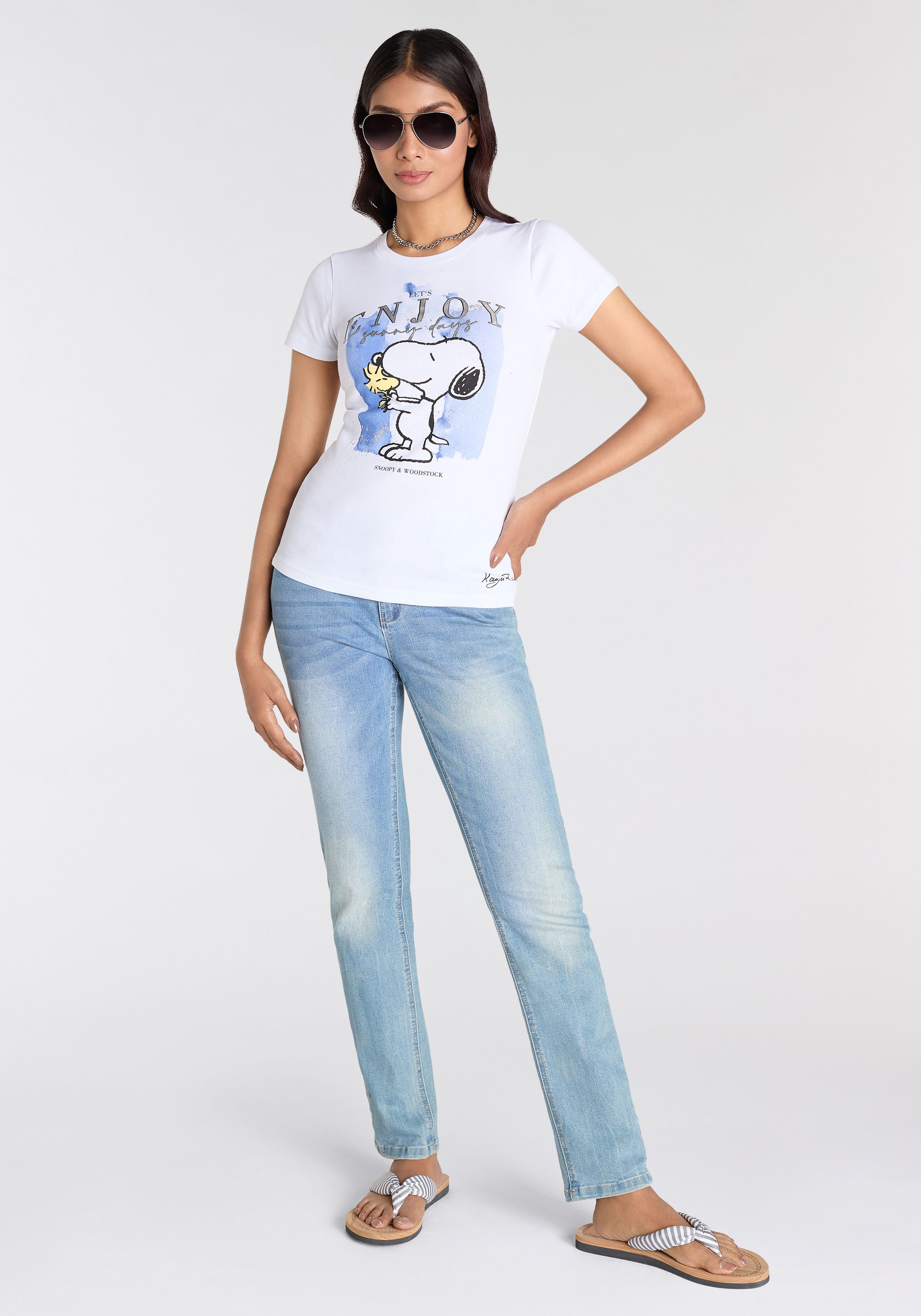 KangaROOS Kurzarmshirt mit lizensiertem Snoopy Print Originaldesign – Bild 5 von 5