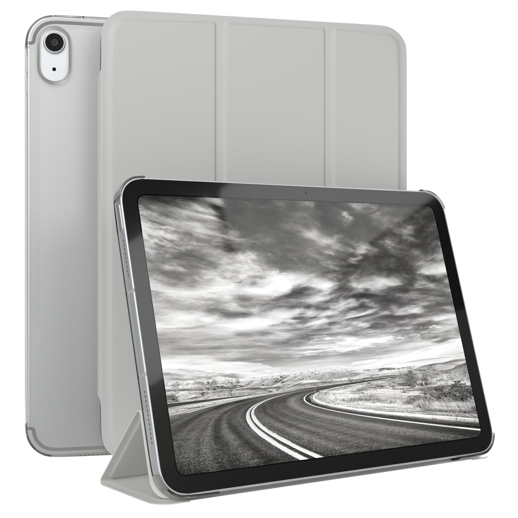 EAZY CASE Tablet-Hülle Smartcase für Apple iPad 2025 (11. Gen) 11 Zoll, Tablet Case Bookcover Smart Flipcase Schutztasche magnetisch Hellgrau